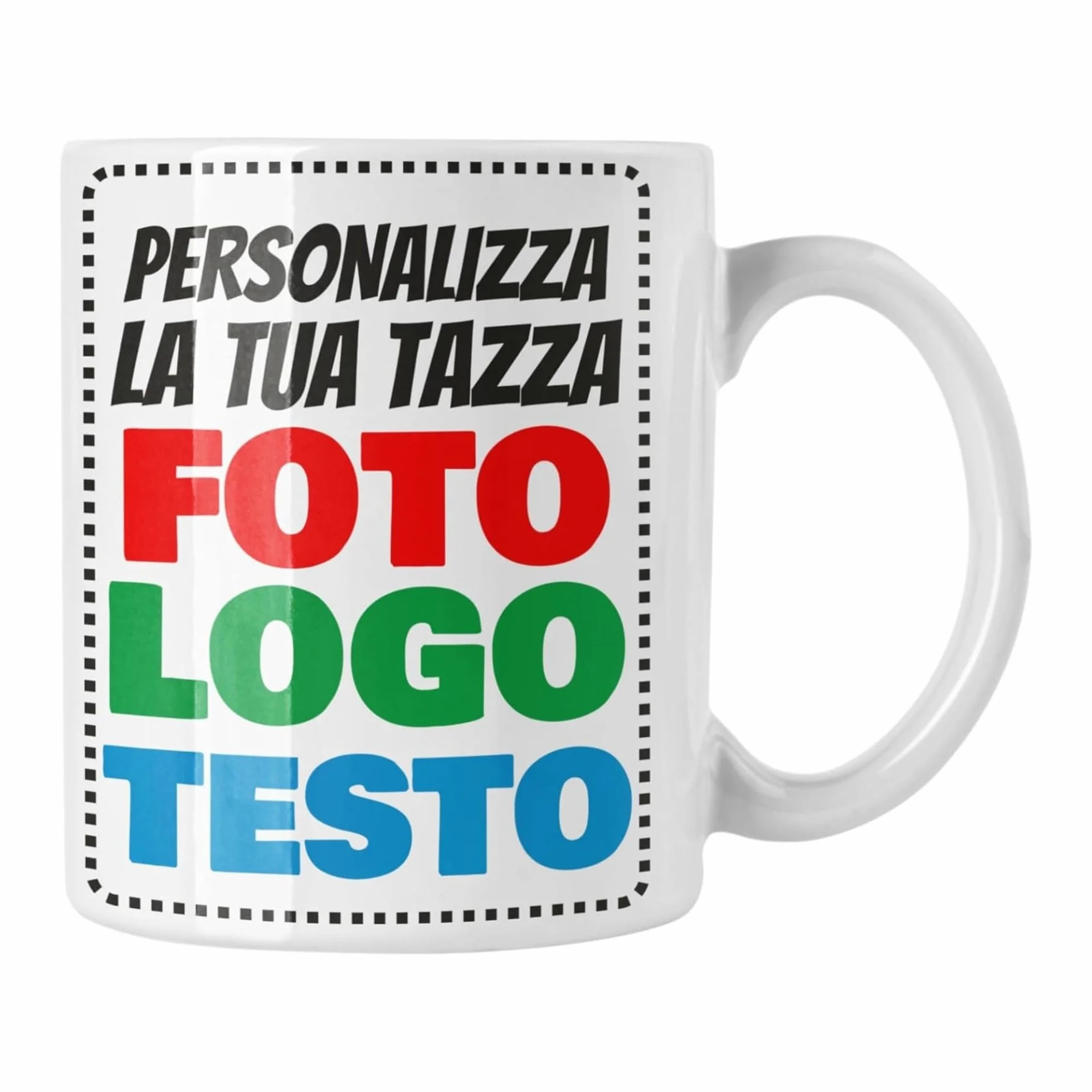 Tazza Personalizzata con Stampa Foto in Ceramica 100% Made in Italy, Idea Regalo per Ogni Occasione
