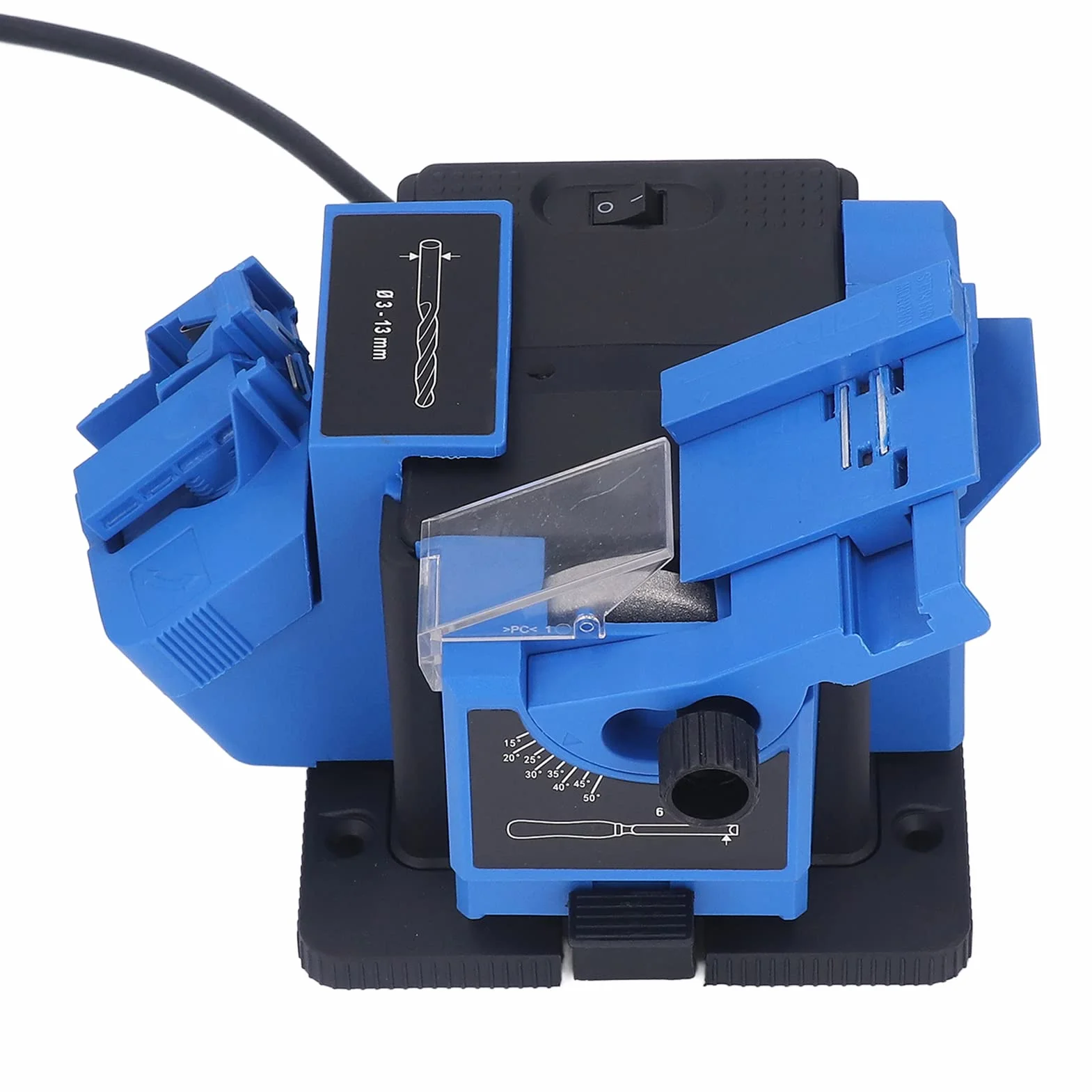 Affila Punte Trapano Elettrico, Multifunzione per Affilare Punte a Forbice per Uso Domestico, Multifunzione affila punte trapano professionale(Blue)