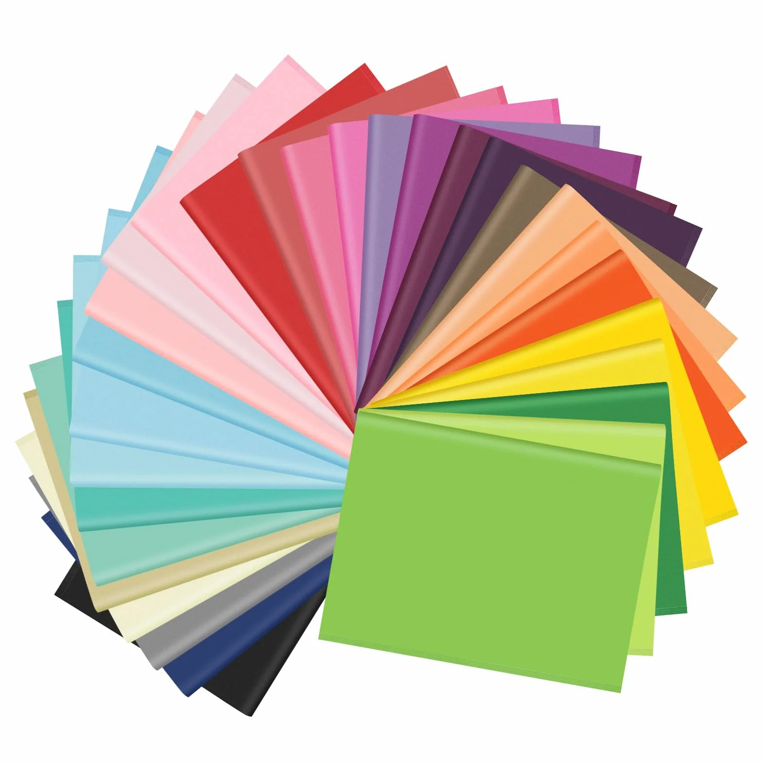 Morcheiong 60 fogli di carta velina in 30 colori arcobaleno, confezioni regalo per fai da te, arte artigianale, floreale, festa di compleanno, festival (50 x 37 cm)