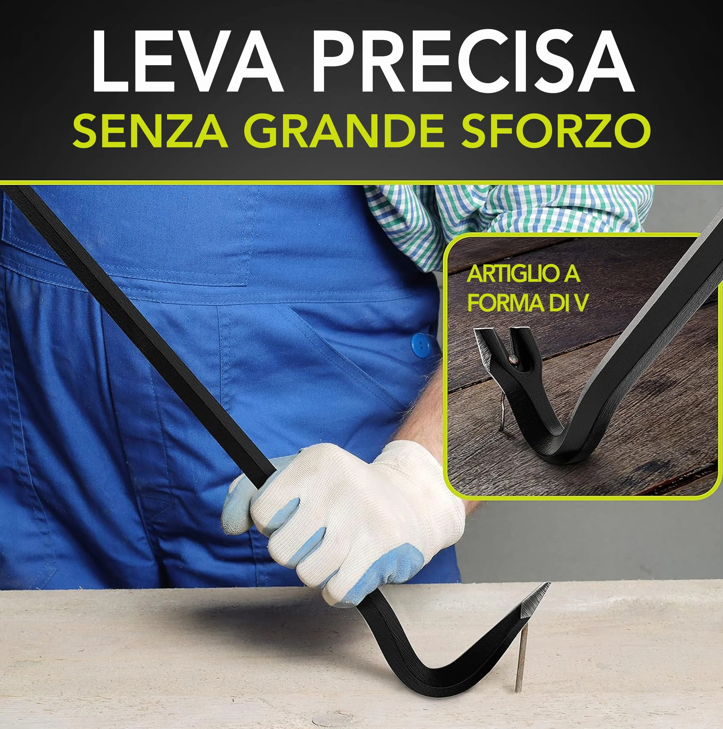 Piede di porco Premium | 800 x 18 mm acciaio speciale | palanchino, barra di porco, barra di porco, Levachiodi, Ferro a leva, Giapponese leva di forza curva, Barra di trazione, Barra per pry