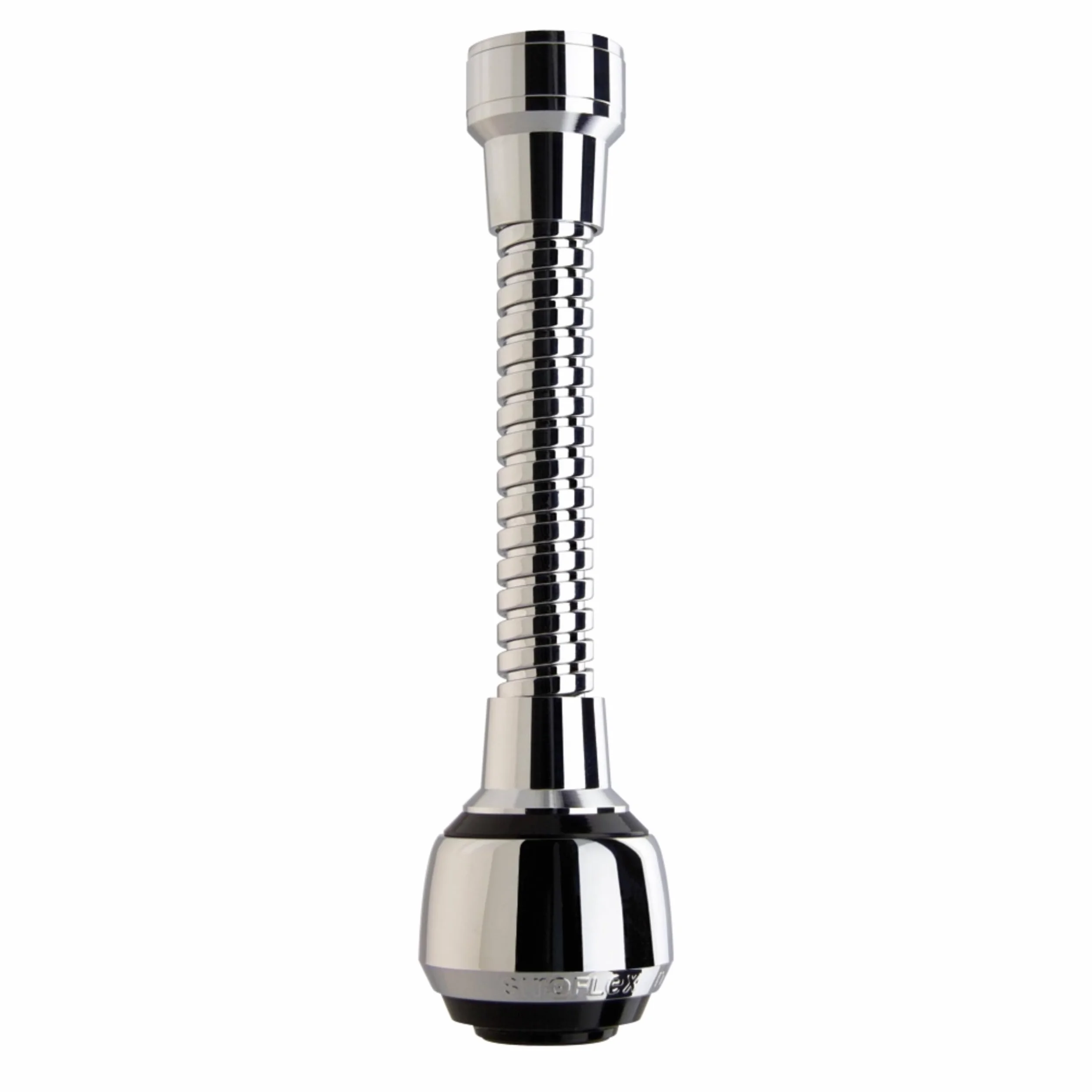 Siroflex 2510/S Milady Doccino Per Lavandino Cucina Con Cannuccia Flessibile In Ottone Made in Italy | Aeratore Rubinetto Cromato Nero| Areatore Per Rubinetti | Rompigetto Rubinetto Cucina
