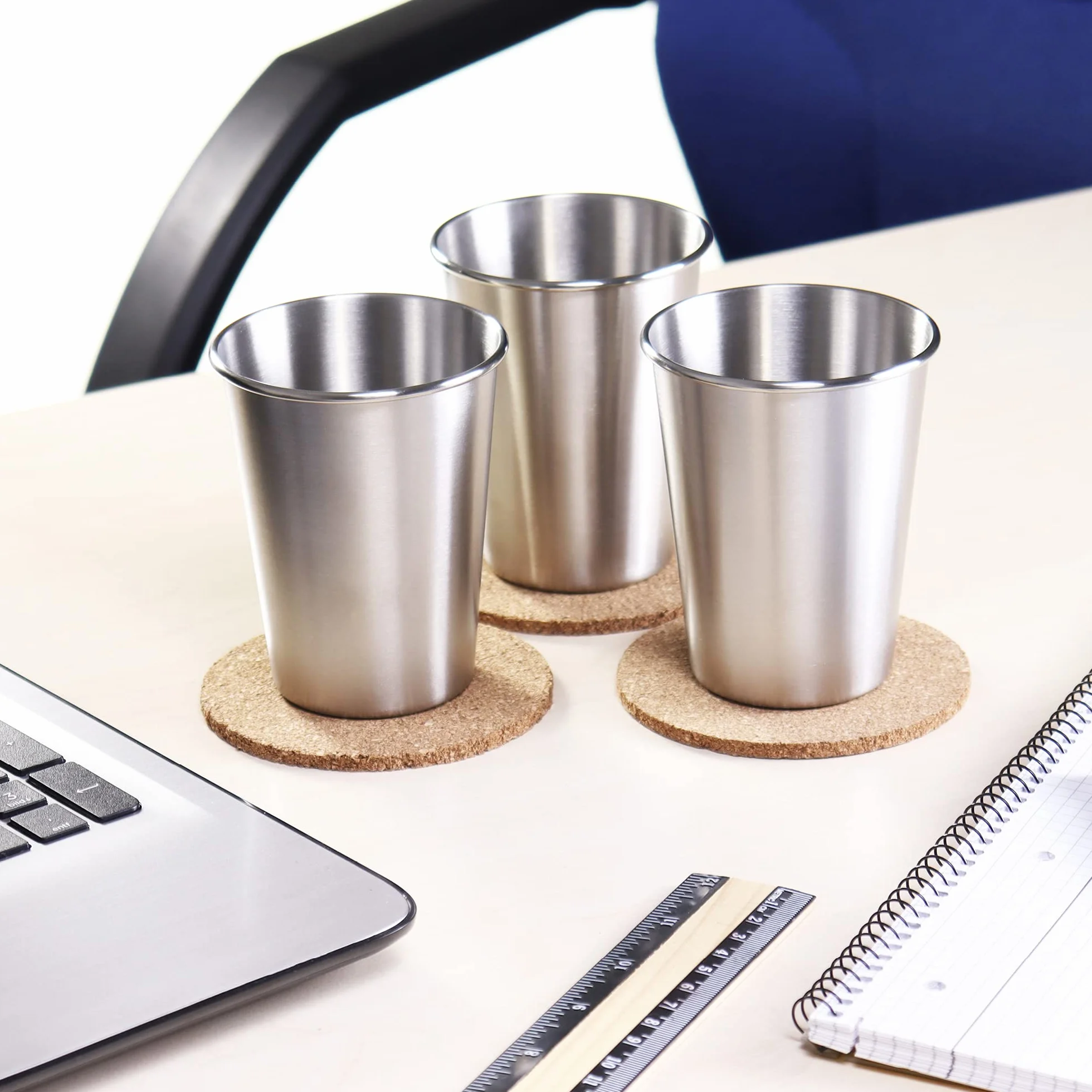 Bicchieri in acciaio inox 250 ml set da 6 bicchieri da campeggio infrangibile senza BPA