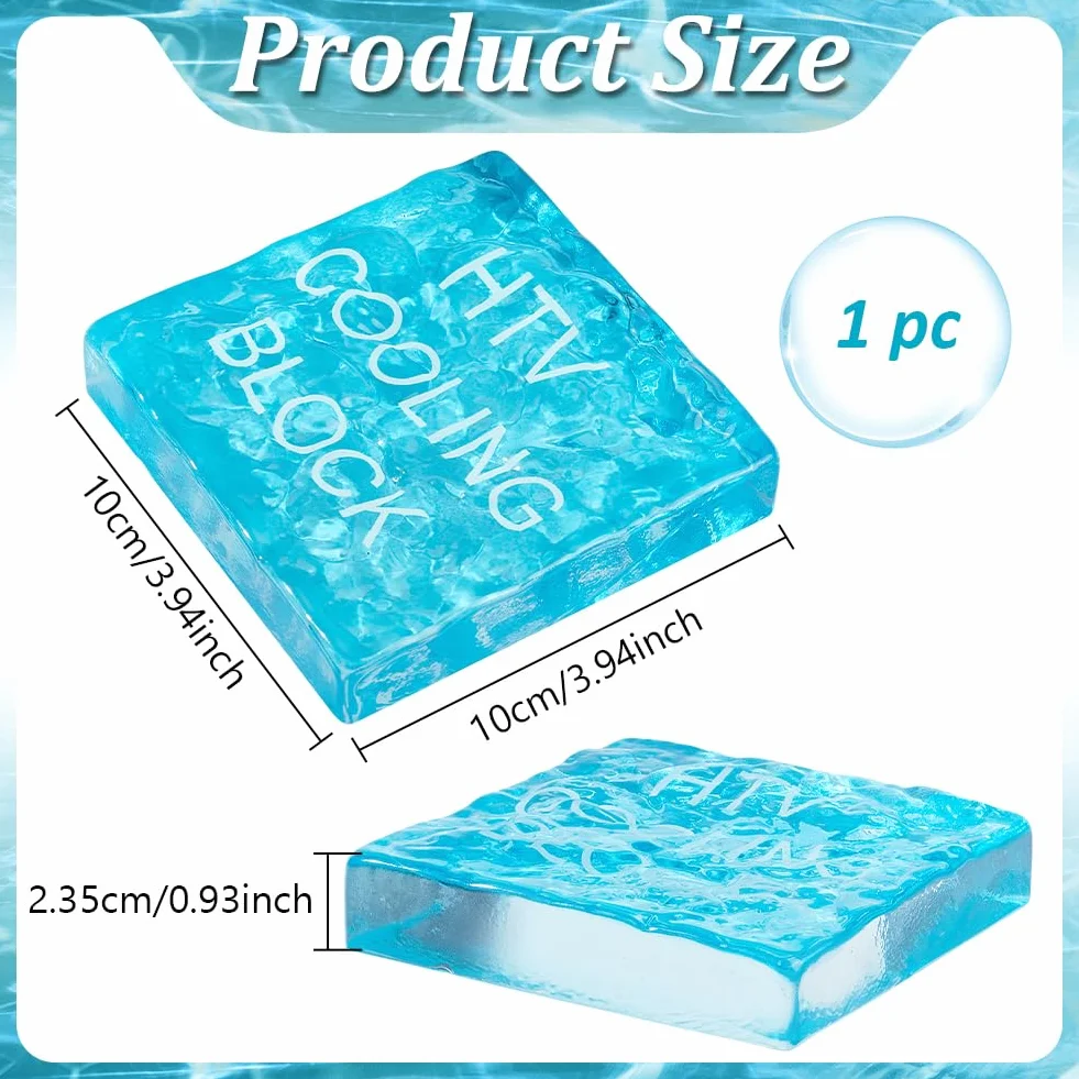 BENECREAT Blocco di Raffreddamento in Vetro 100x100x23.5mm per Stampa DTF Sublimazione