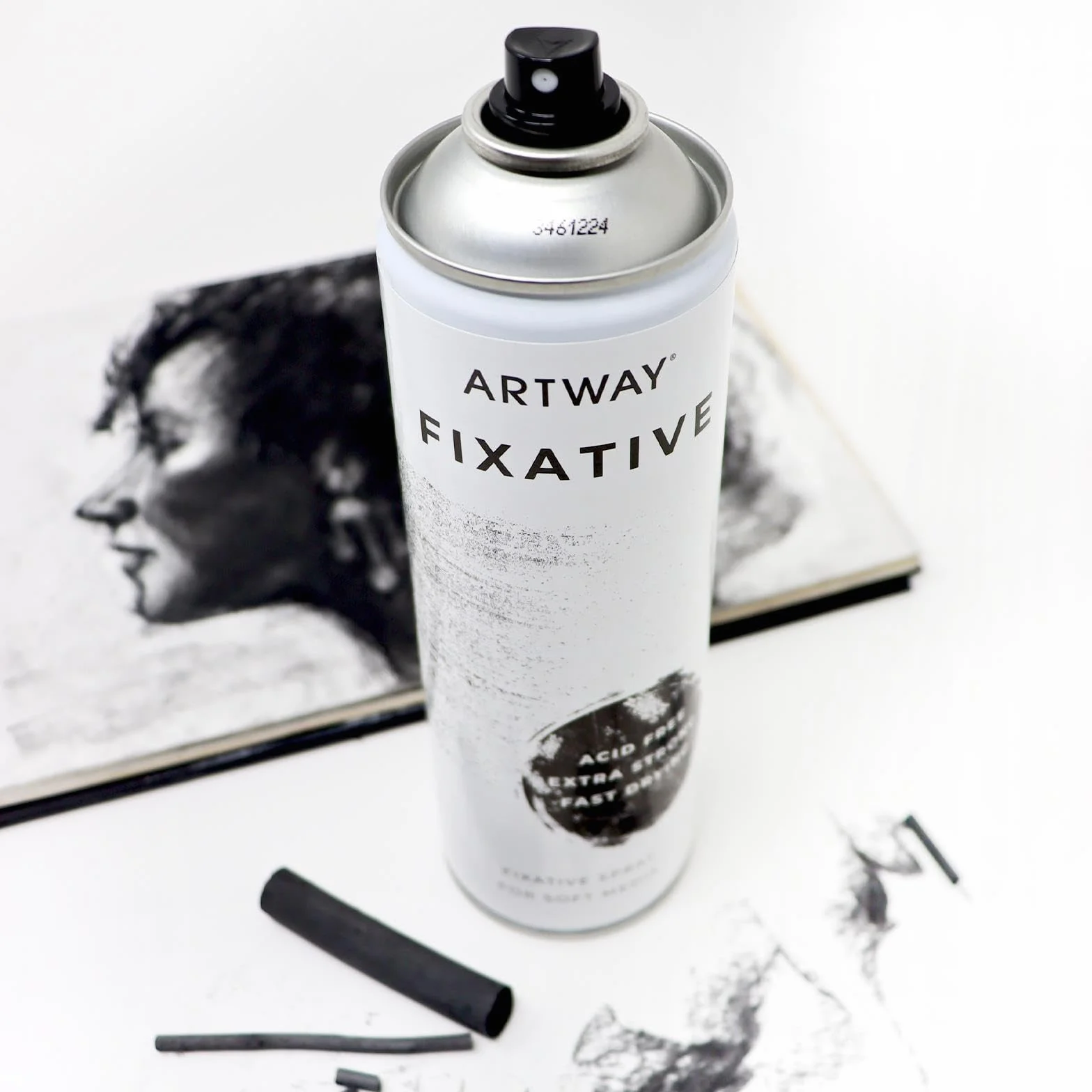 ArtWay Spray Fissativo per l'Arte - 500ml - Spray Fissativo Artistico per Mezzi Morbidi