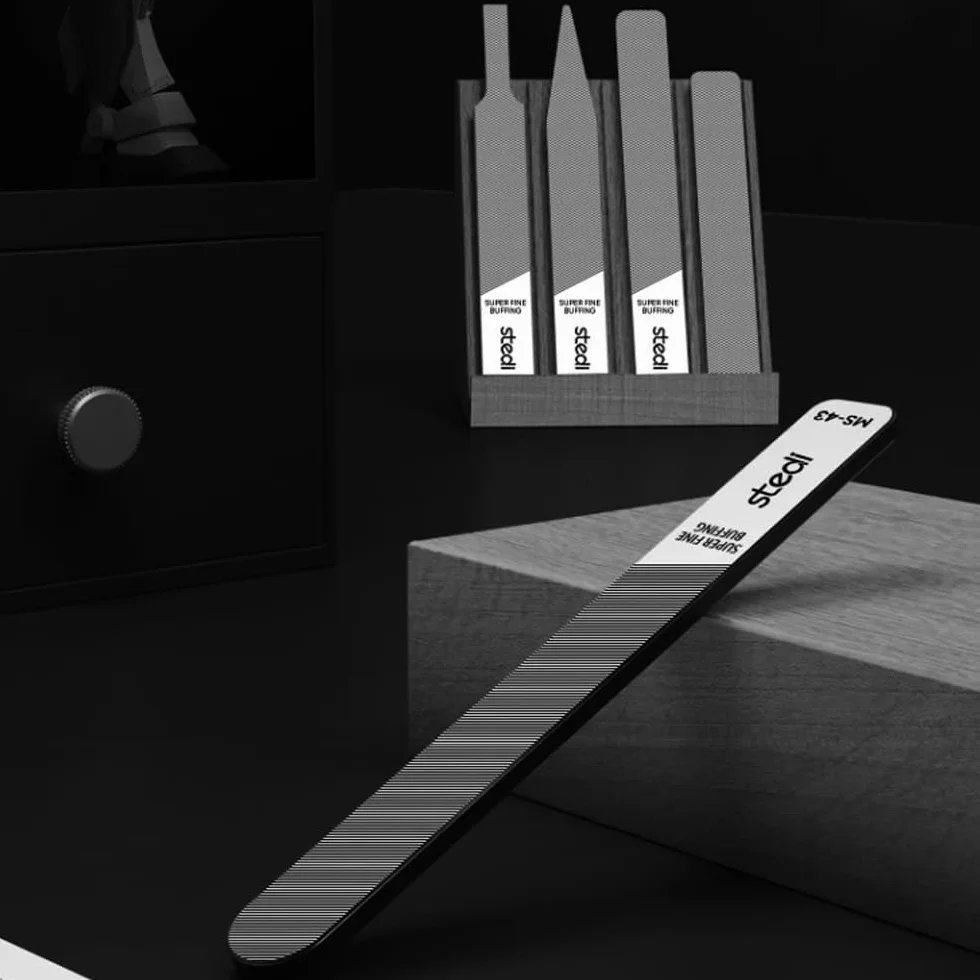 stedi Hobby - Set di 4 utensili per lucidatura e lucidatura, per smerigliatura a specchio in vetro con grana 10000, per modelli Gundam in plastica, legno, parti con base in resina.