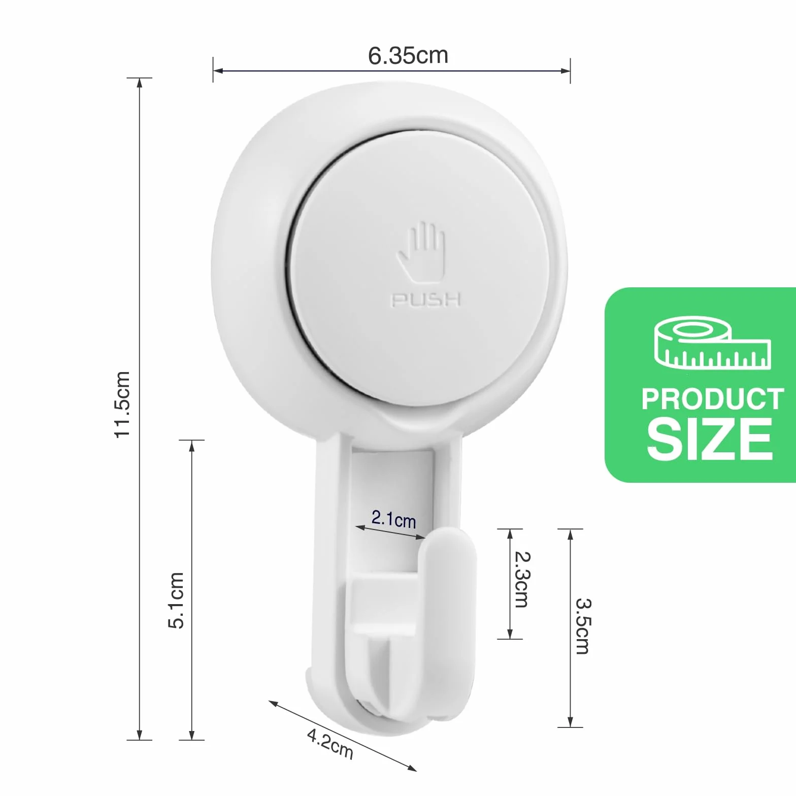 ilikable 4 Pezzi Ganci Ventosa Bagno Super Portante 5KG Senza Foratura Ganci a Ventosa per Asciugamani Appendini Bagno Impermeabile e Resistente al Grasso Parete per Doccia Cucina