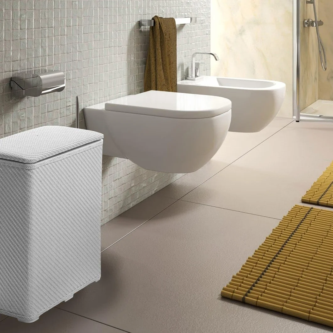 Kiamami Valentina - Cesto Portabiancheria Bianco Per Il Bagno | Robinia
