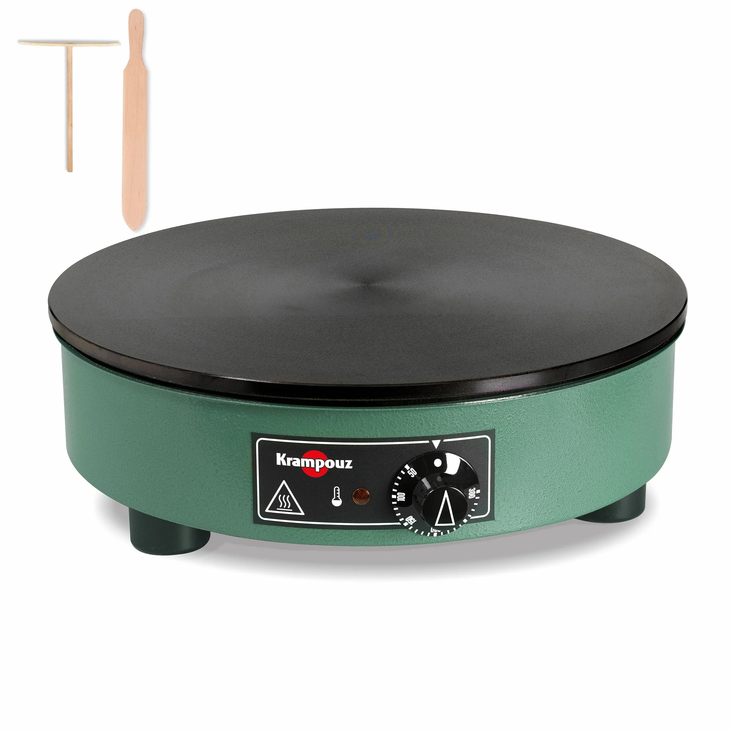 KRAMPOUZ - Crepiera elettrica BILLIG - Piastra in ghisa lavorata, diametro 40 cm - 220-240 V e 3000 W - L’originale crepiera tradizionale bretone per famiglie - Prodotta in Francia - Rif. CEBPA4AO-KR