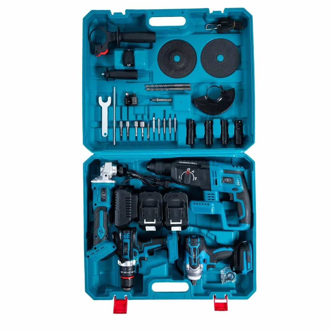 A.M.C. Kit Professionale 4 in 1: Trapano Avvitatore a Batteria, Smerigliatrice Angolare, Trapano a Percussione e Martello ad Impulsi Svita Bulloni, 88v