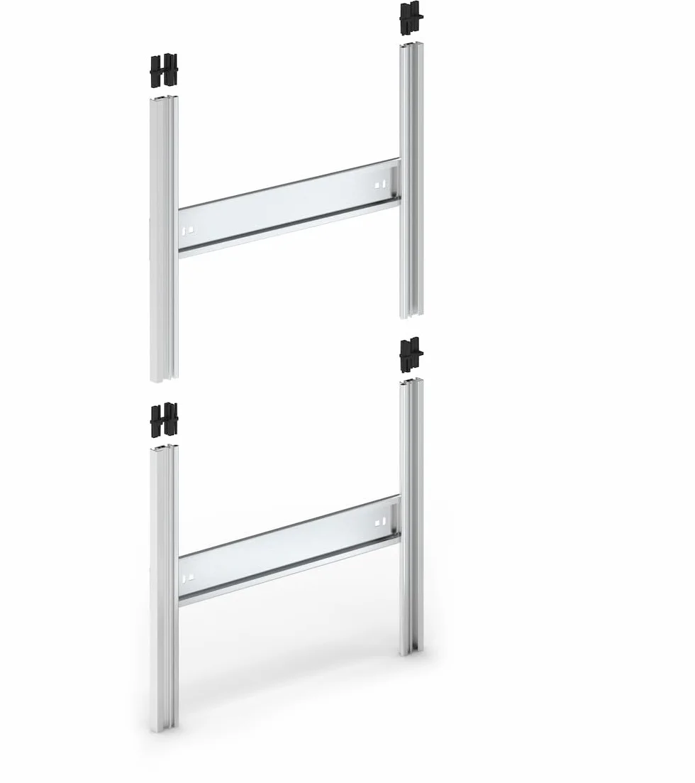 FAMI - Pannello Porta Minuteria da Muro per Garage e Officina, 72 Cassetti Trasparenti Visual Box di Due Dimensioni, 10 Cassettiere Modulabili, Scaffale Portautensili, Dimensioni: 60,2 x 11,4 x 100 cm