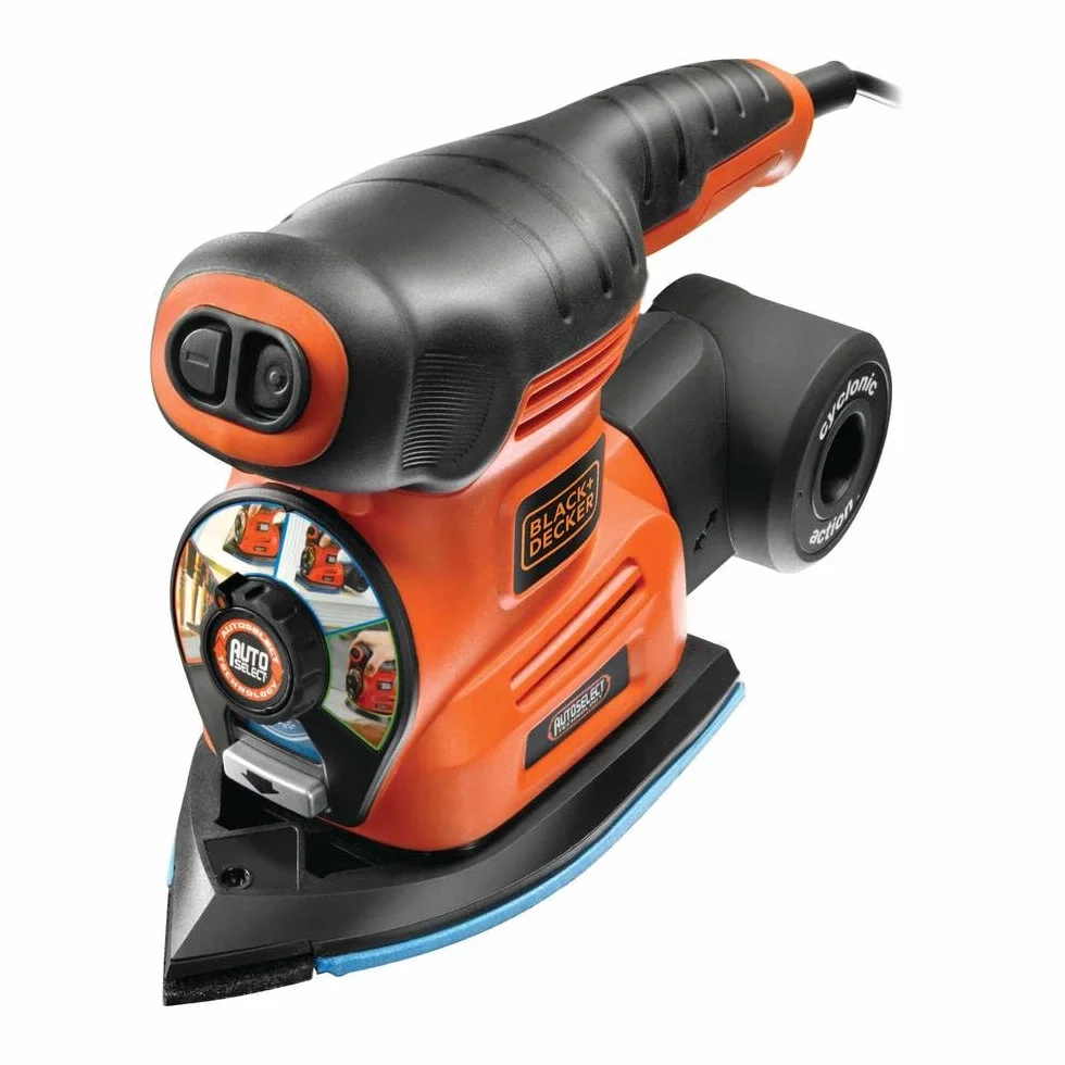 BLACK+DECKER KA280-QS Multi Levigatrice 4-in-1 Autoselect, con 6 Accessori