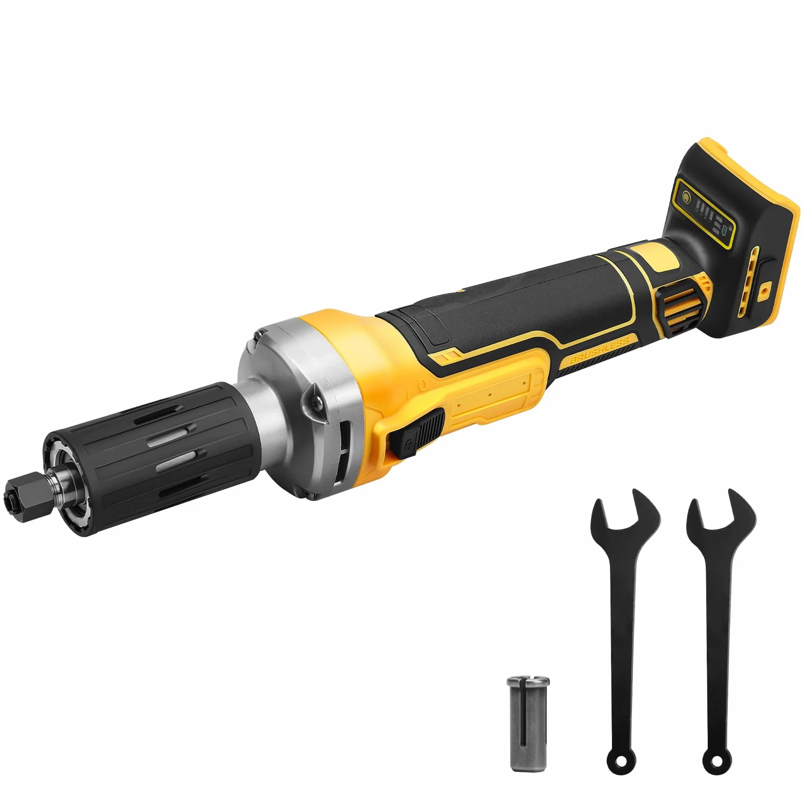 Smerigliatrice a batteria compatibile con Dewalt 20V batteria (senza batterie), elettrica dritta senza spazzole, 3-6 mm mandrino, 4 velocità