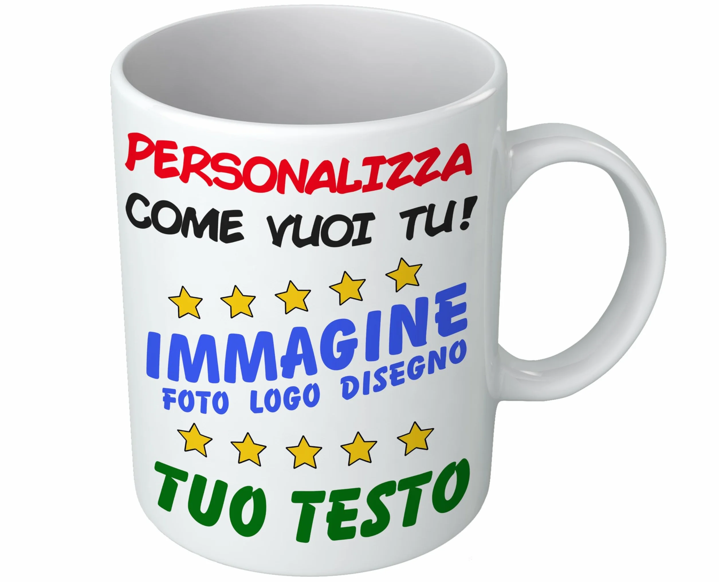 Tazza Personalizzata con Foto e Testo - Regalo Originale per Festa del Papà, Compleanno - Stampa che Non Sbiadisce - Adatta per Microonde e Lavastoviglie