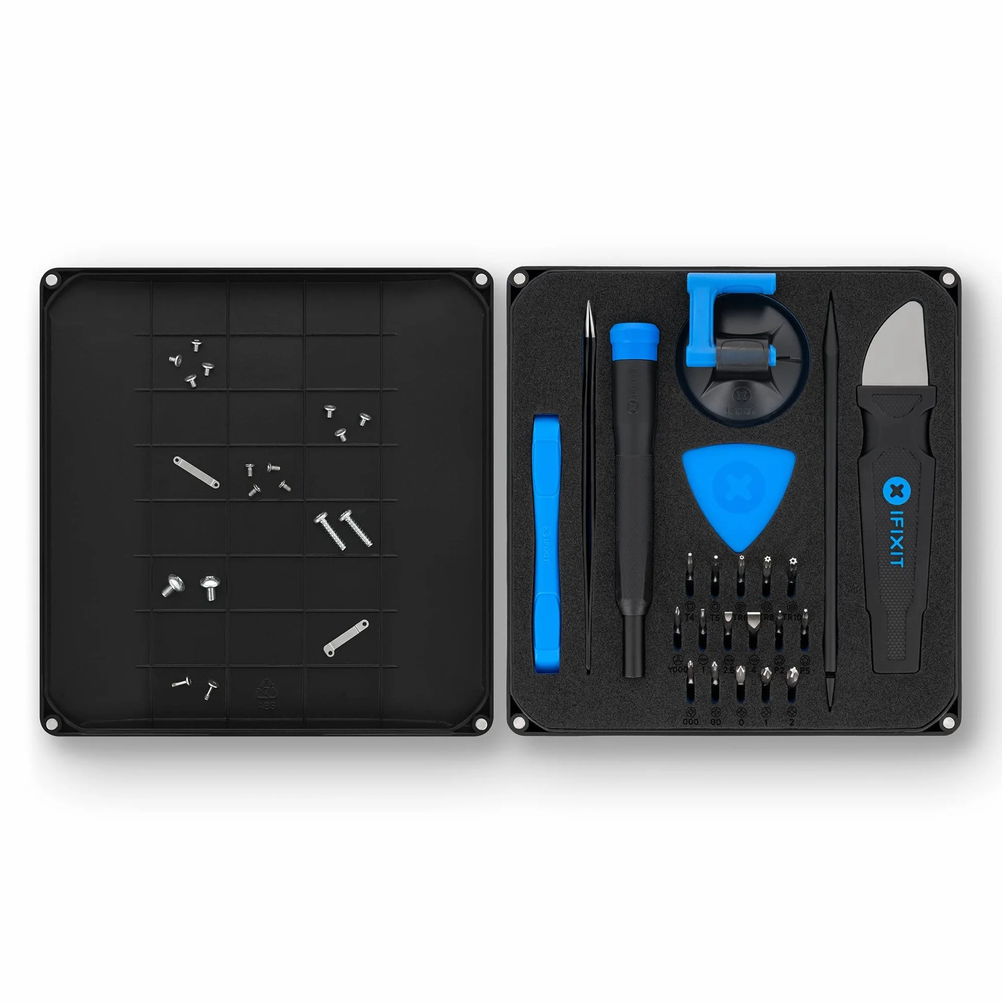iFixit Essential Electronics Toolkit, Starter set di riparazione, 16 punte di precisione (4 mm), cacciavite e strumenti di apertura per smartphone