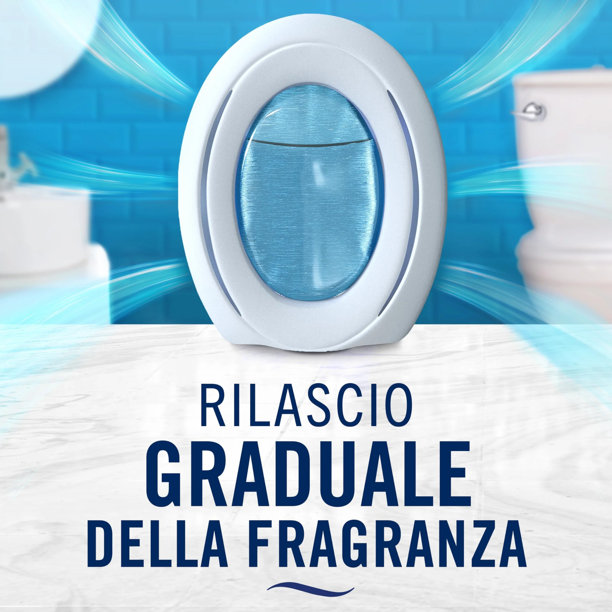Ambi Pur Bagno Profumatore Per Ambienti, 8 Profumatori Bagno, Fragranza Brezza di Capri, Diffusore Ambiente Con Tecnologia Elimina Odori, Durata Fino a 50 Giorni Per Profumatore