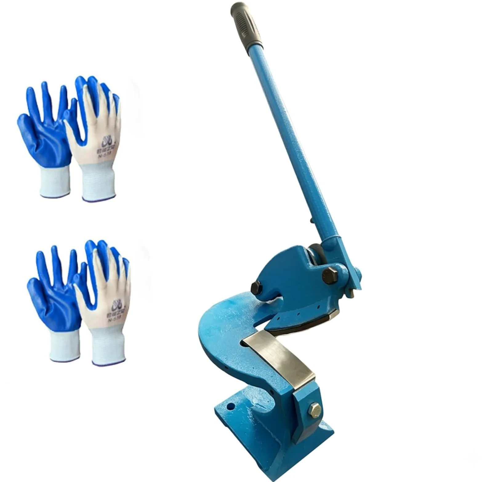 Cesoia per Lamiera Senza Collo, Utensile Manuale da Banco da 440 mm | Taglia Acciaio Dolce da 2 mm e Alluminio da 3 mm, Lame Rotanti Curve e Ingranaggi per Tagli Dritti, Curvi e Sagomati