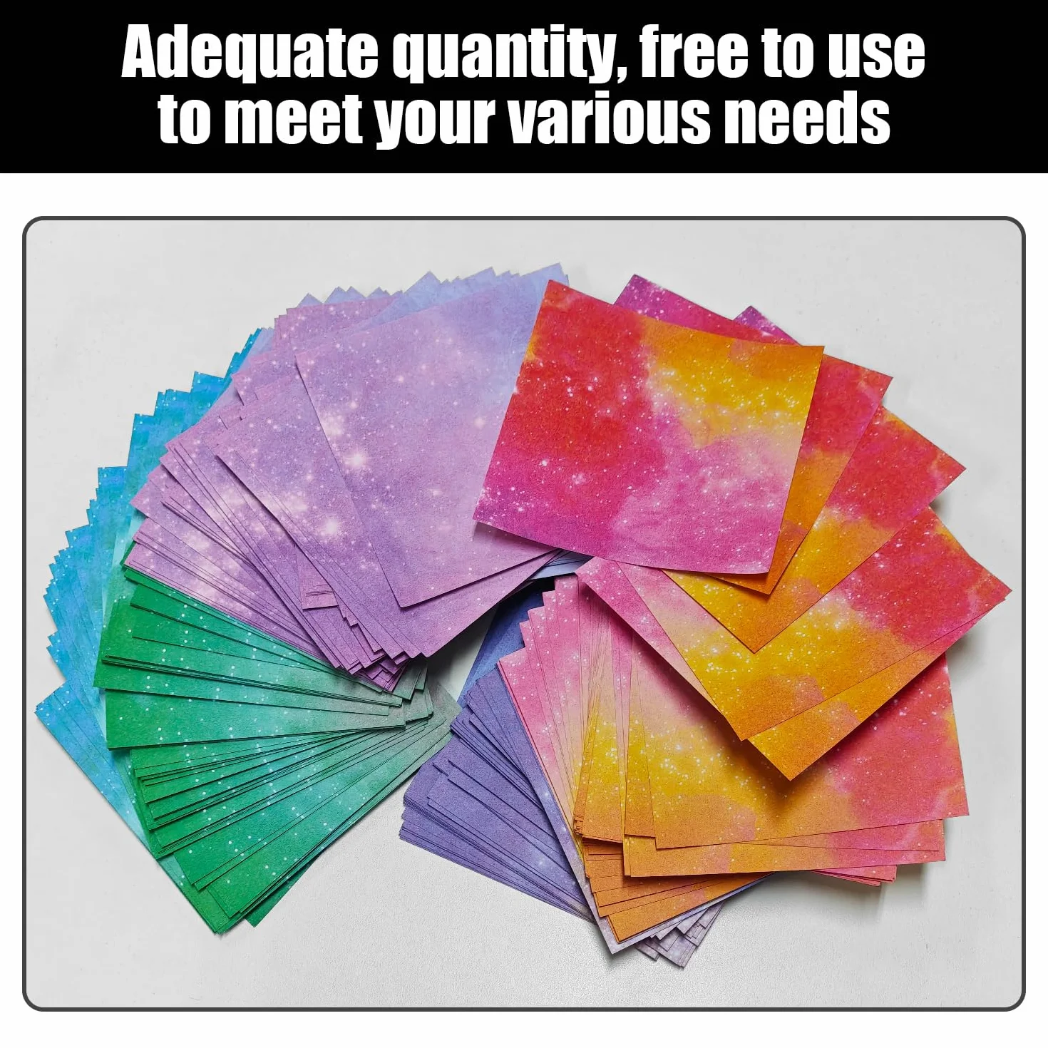 Origami Colorati con Cielo Stellato 400 Pezzi, Set Quadrati per Bambini Fai da Te