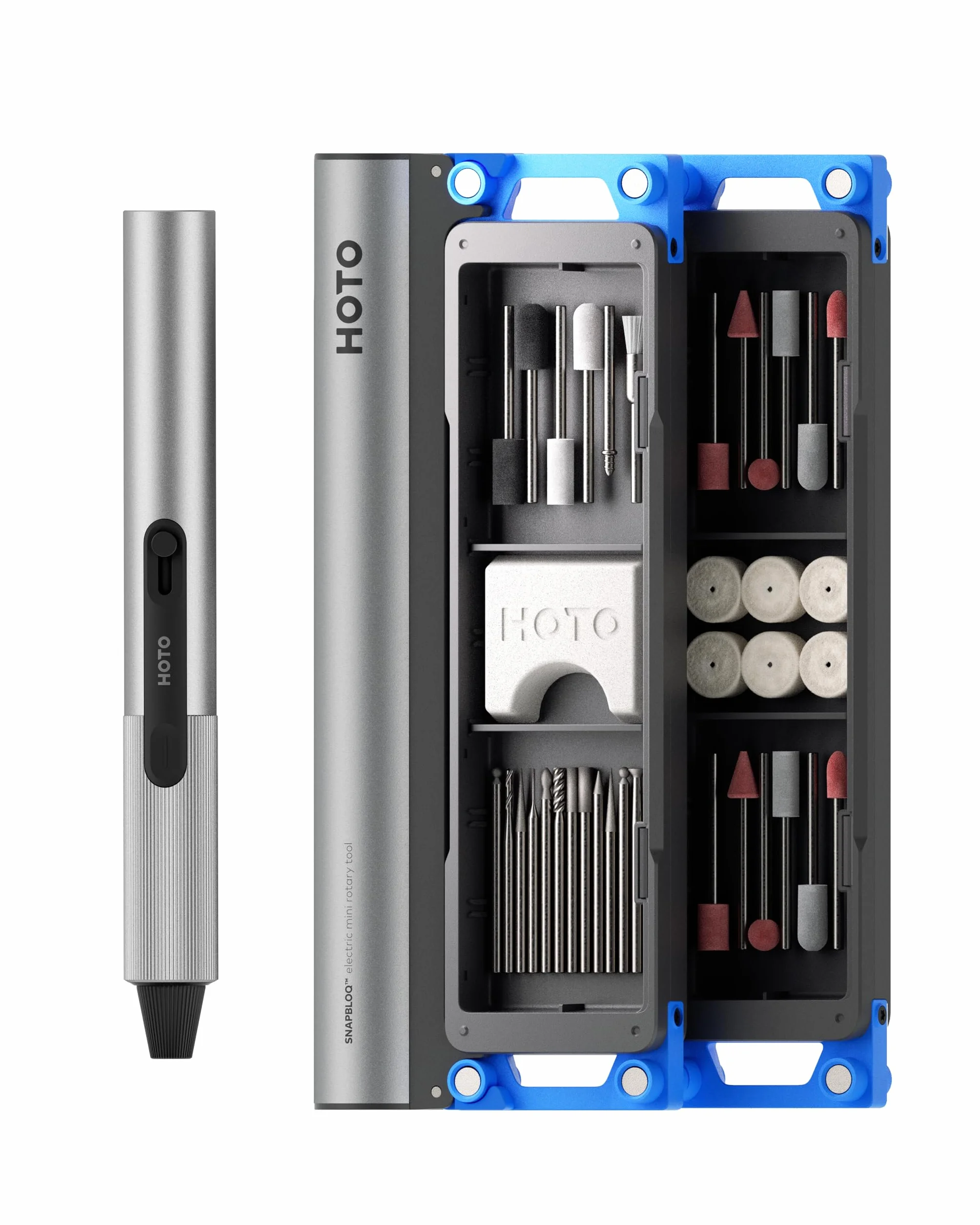HOTO SNAPBLOQ™ R-A04 Utensile Rotante Multifunzione Senza Fili, 22000 RPM Variabili, 38 Accessori
