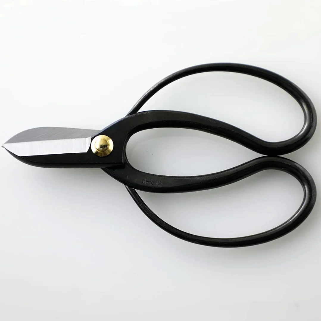 Wazakura Forbici Koryu in Acciaio al Carbonio 170 mm Professionale Ikebana Floral Tool, Kado Hasami Fiore Giapponese Disporre Cesoie Realizzate in Giappone - Koryu Acciaio al Carbonio (nero)