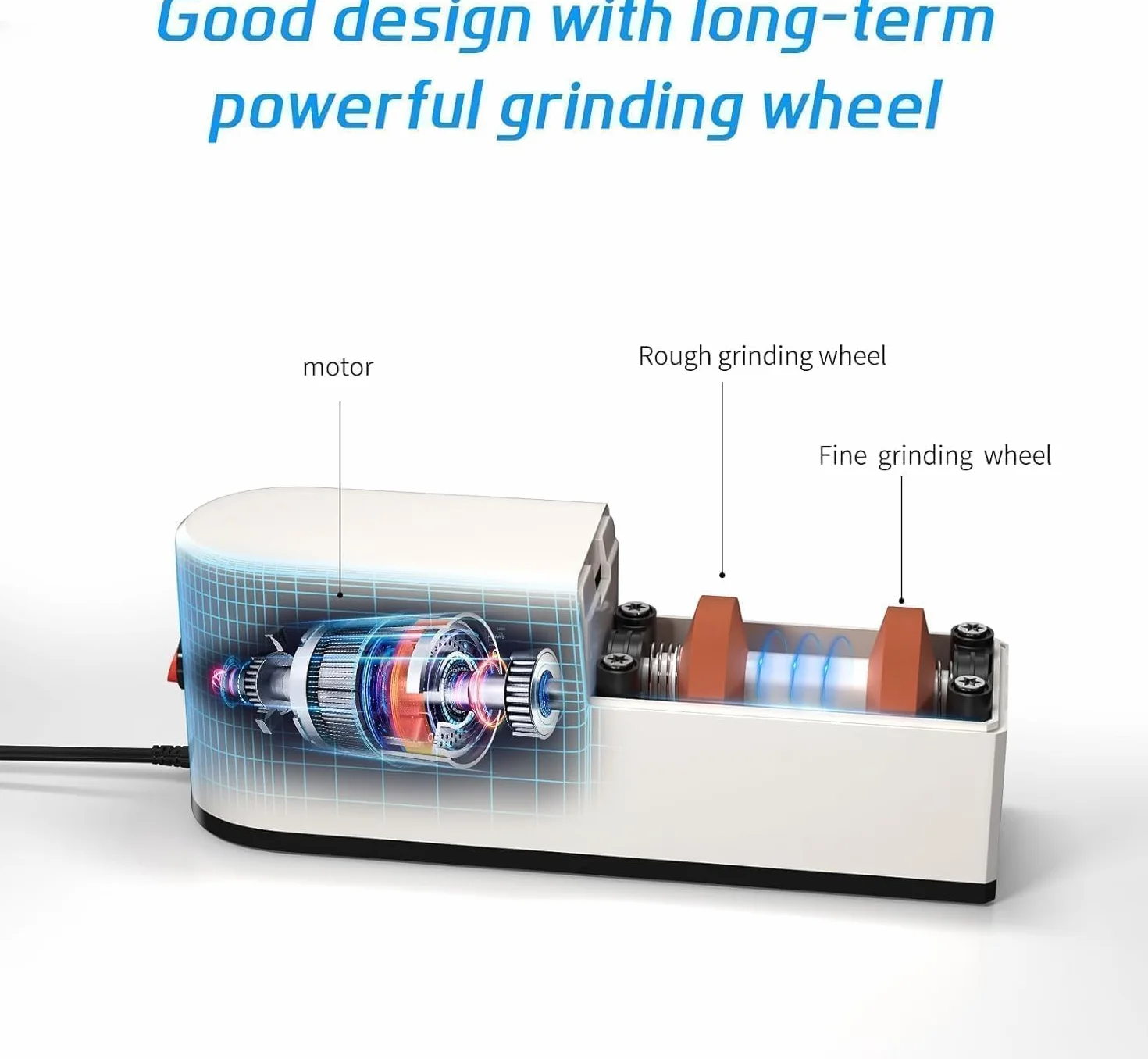 Affilacoltelli elettrico 5 in 1 lama dritta diamantato per affilatura e riparazione (KW1)