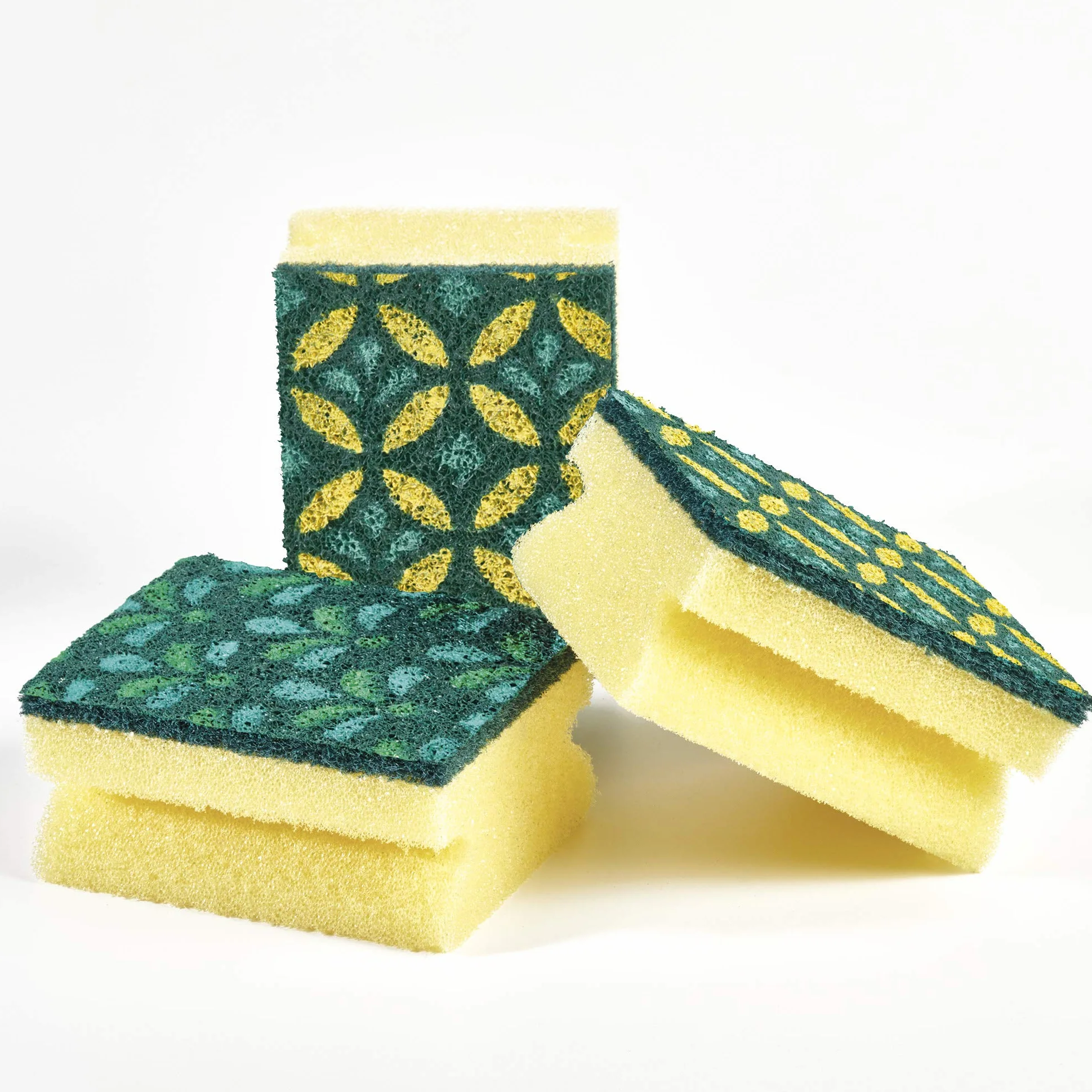 Spontex Spugna per pulizia a mosaico, con tecnologia anti-pelucchi e pratica maniglia, colore non selezionabile, confezione da 3