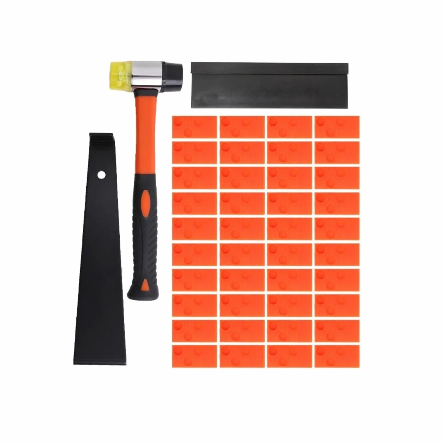 Avilia – Kit 43 Pezzi per Pavimento Laminato con Martello Ergonomico, Distanziatori a Cuneo, Blocco di Battuta e Tiralame per Installazione Fai-da-Te Precisa e Ordinata