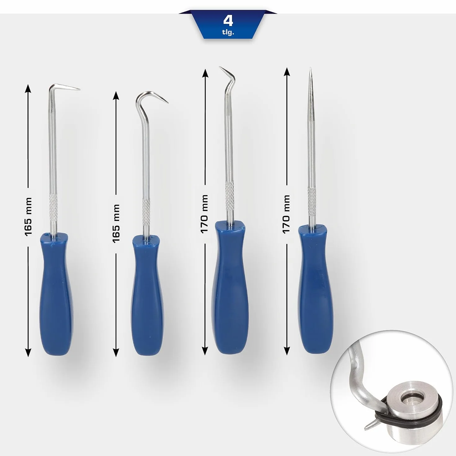 BRILLIANT TOOLS BT542020 Kit ago-gancio, 4. pz [Powered by KS TOOLS]
