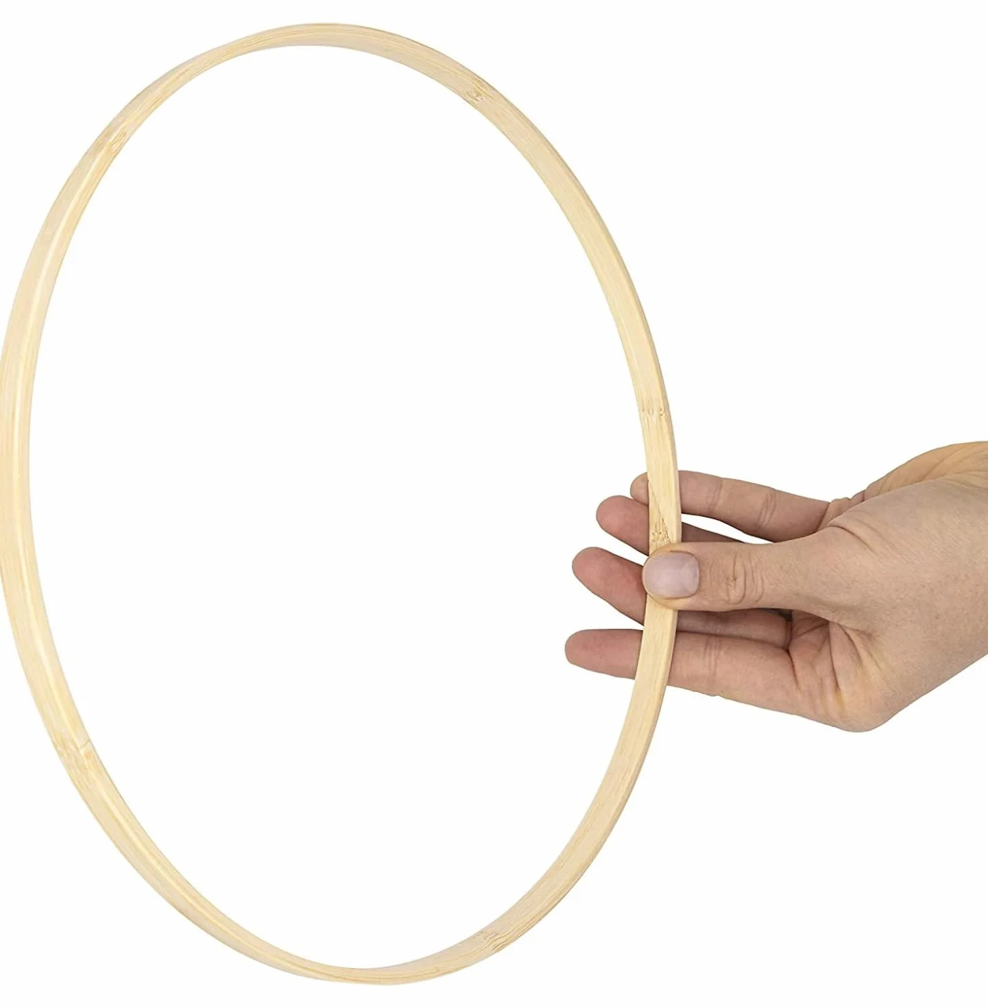 Set di 3 anelli in legno di bambù 50 cm