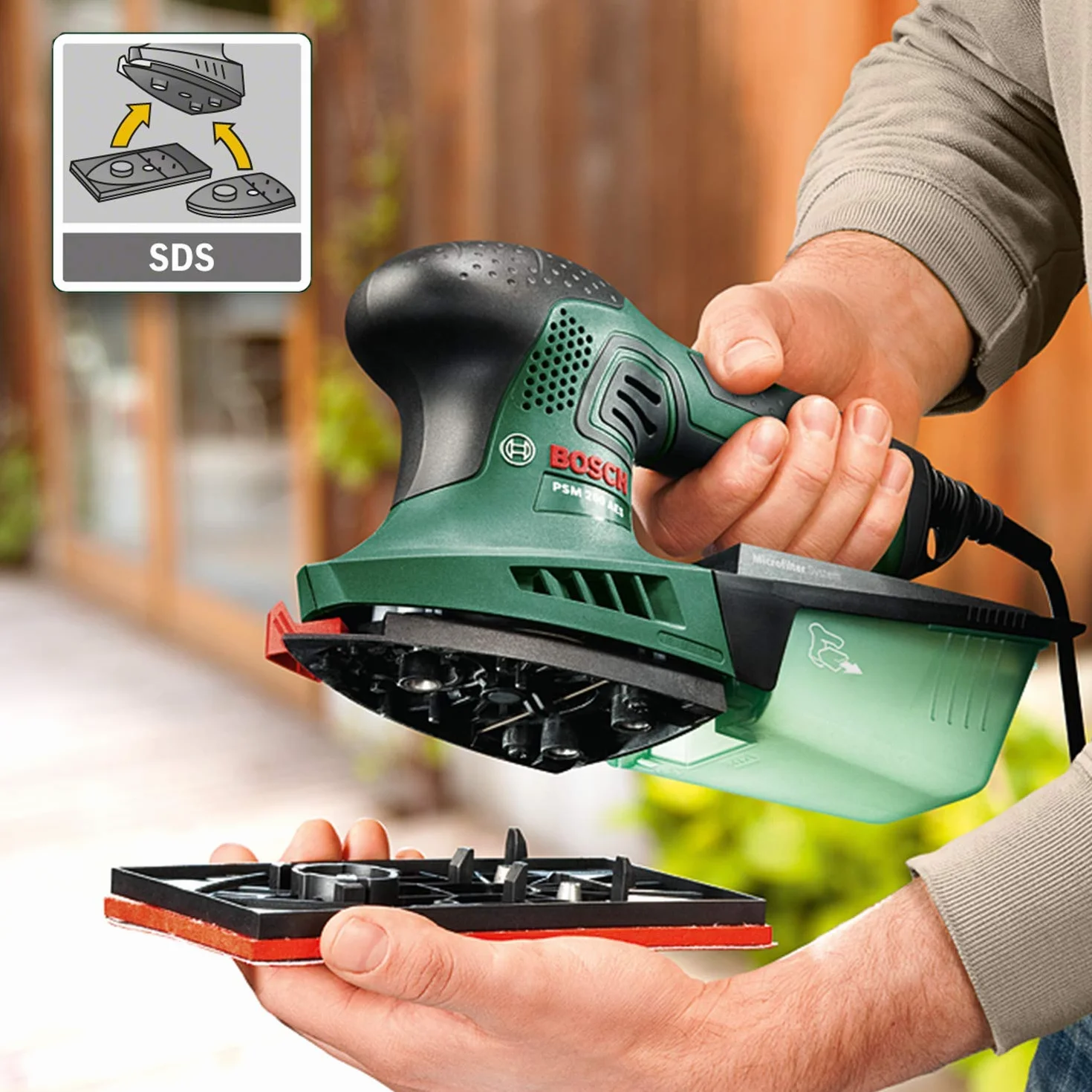 Bosch PSM 200 AES Levigatrice palmare 200 W SystemBox M