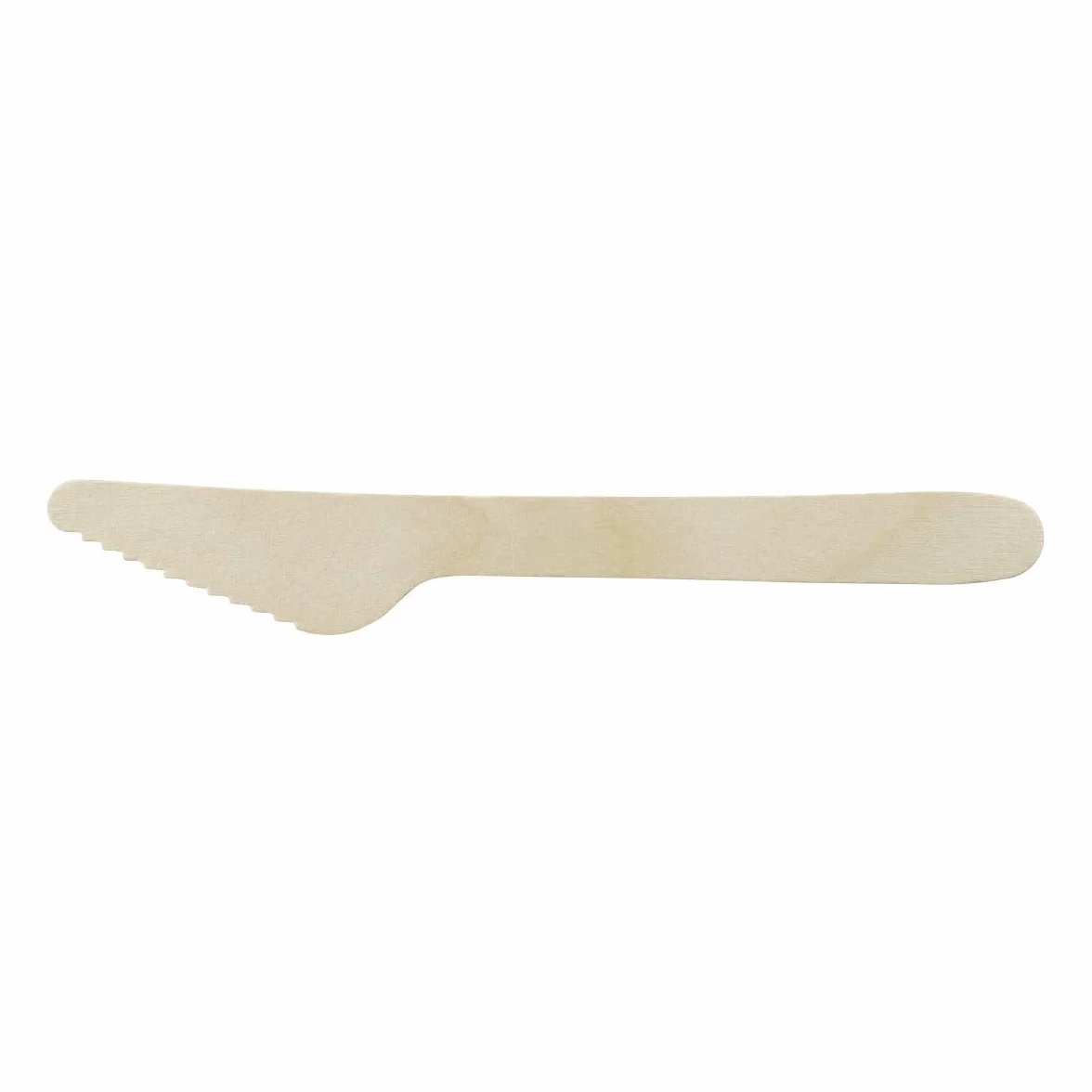Fackelmann Set di 30 coltelli monouso in legno FSC biodegradabili 16,5 x 2,5 cm