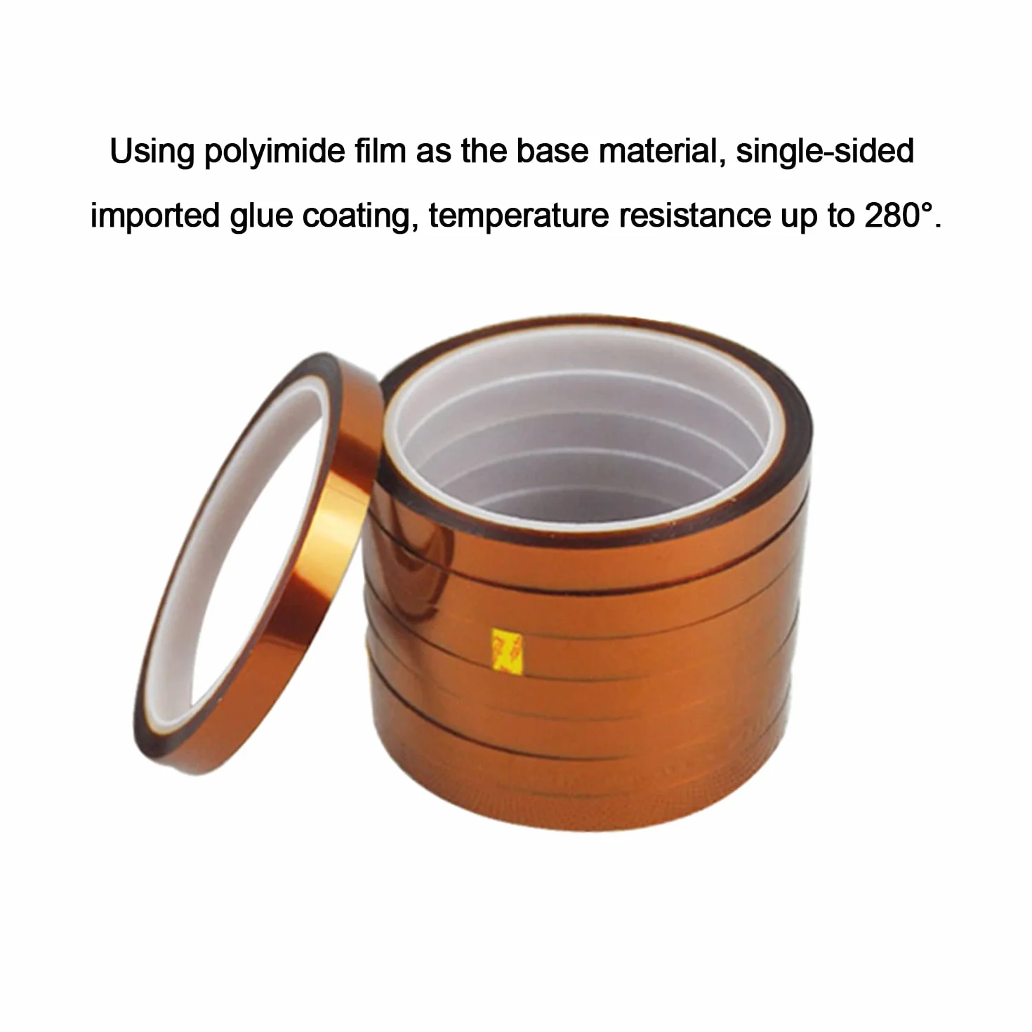 Nastro Isolante, Nastro in poliimmide for Alte Temperature 2 Pezzi, Larghezza 7-12 mm, 30 m, for Elettronica e Artigianato(7mm)