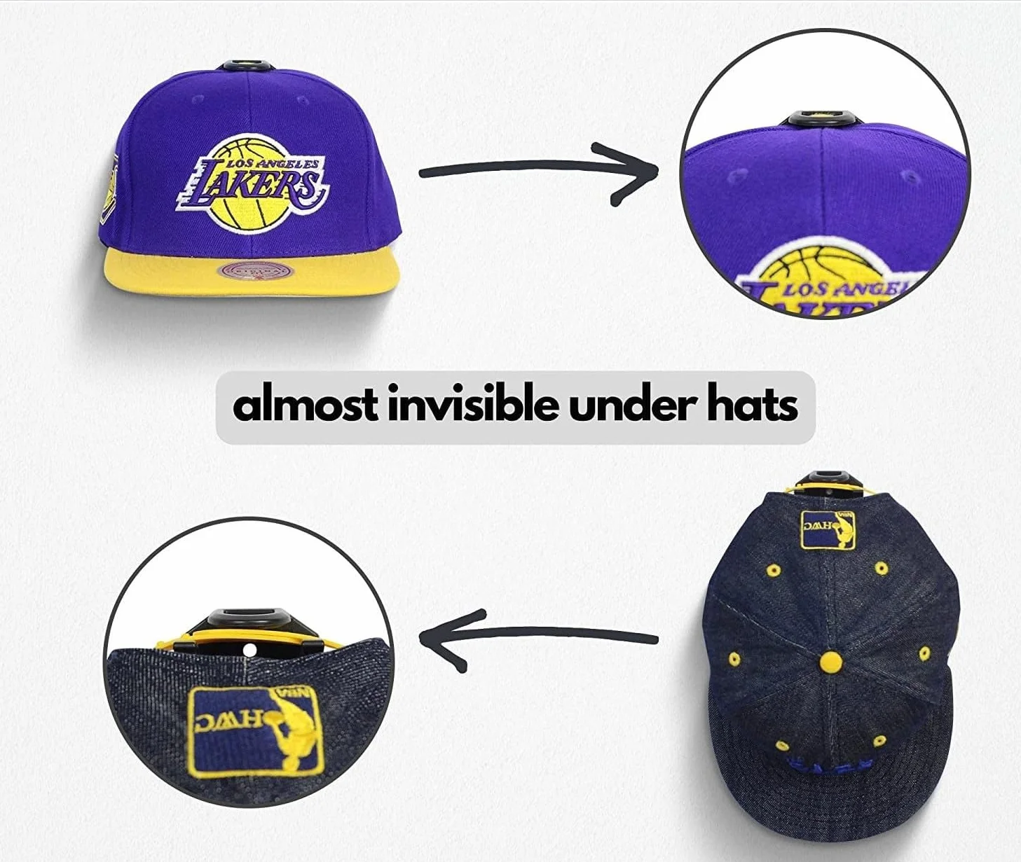 PIQIUQIU 10 Ganci Autoadesivi da Parete per Cappelli, Display per Cappelli da Baseball
