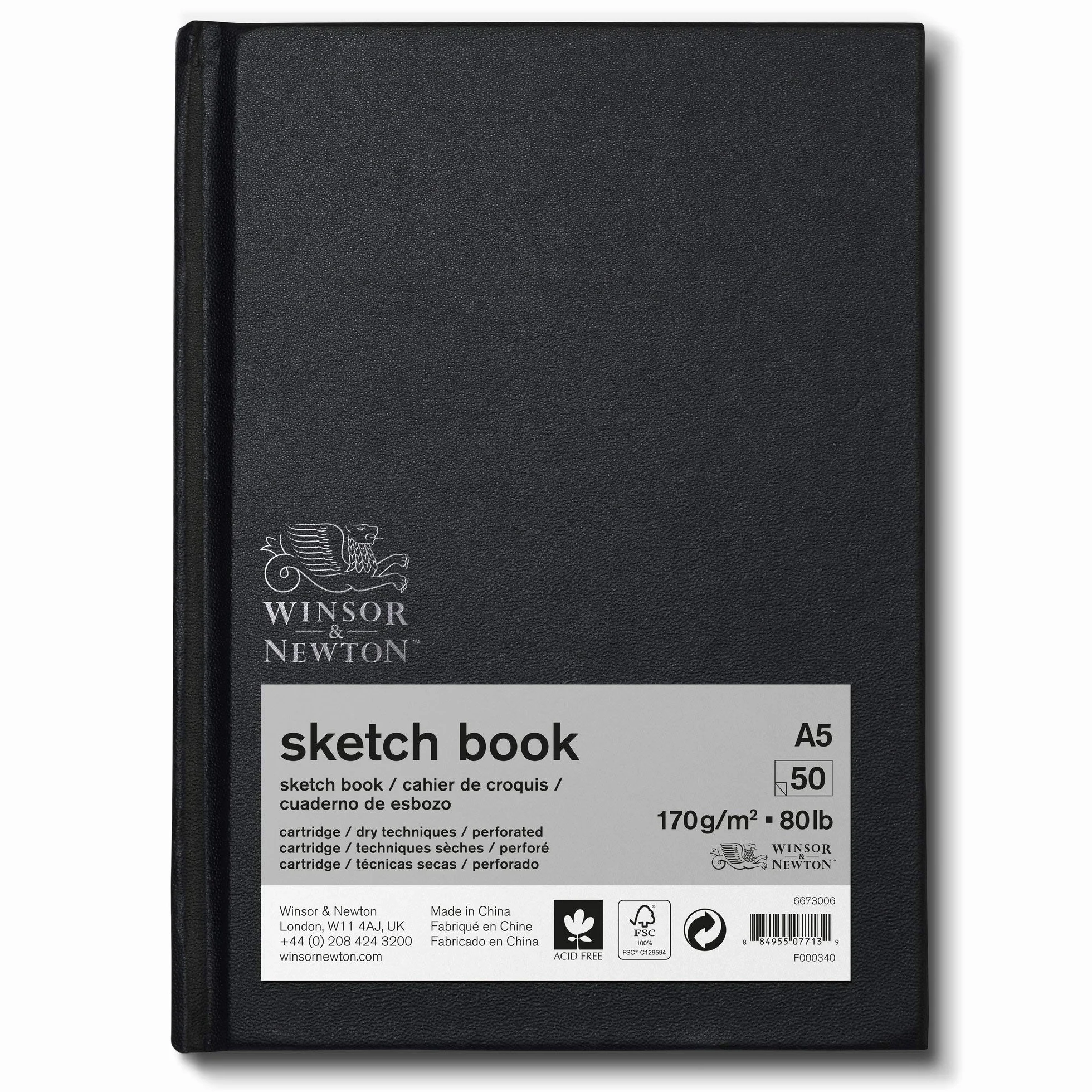 Winsor & Newton Carta Schizzo - Taccuino da Viaggio 170 g - A5-50 Fogli