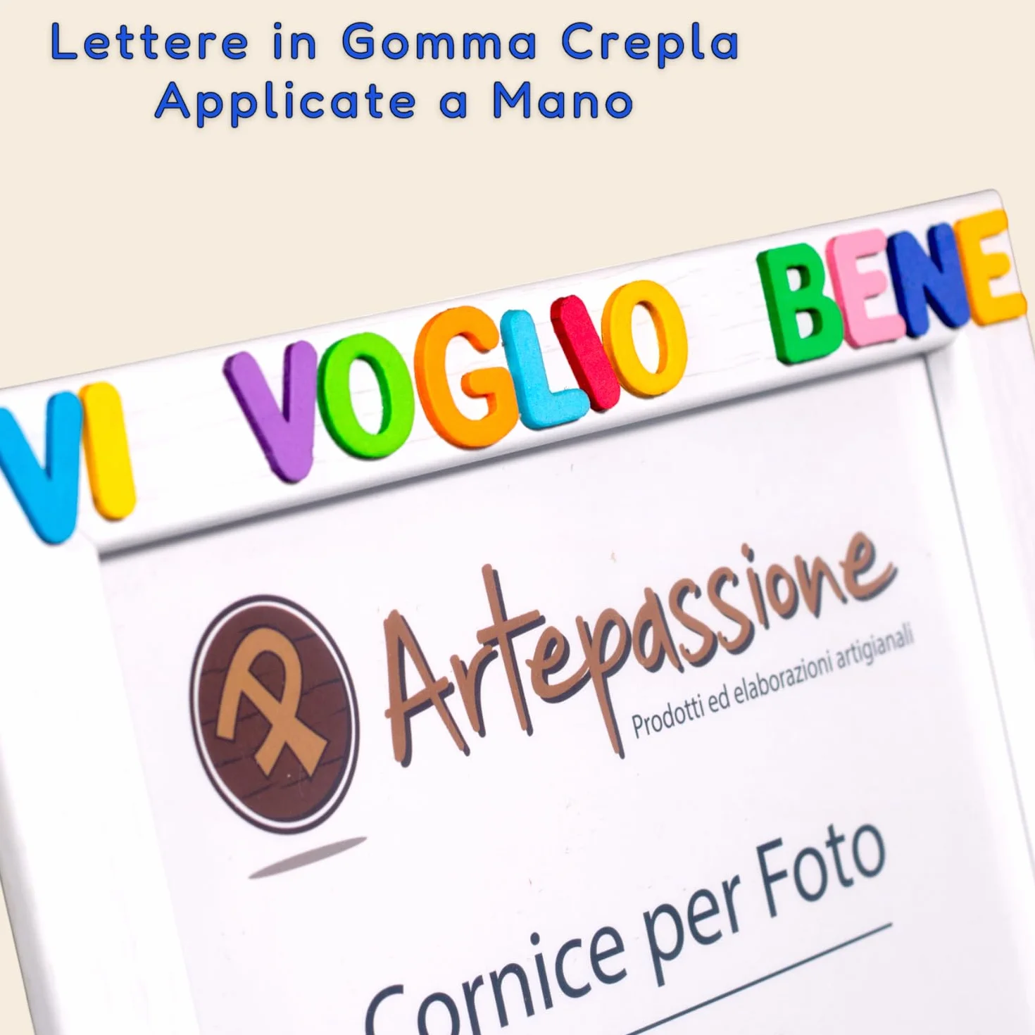 Regalo Nonni Cornice Foto 13x18 Bianca Legno Scritta Vi Voglio Bene Nonni Portafoto Appoggiare Appendere