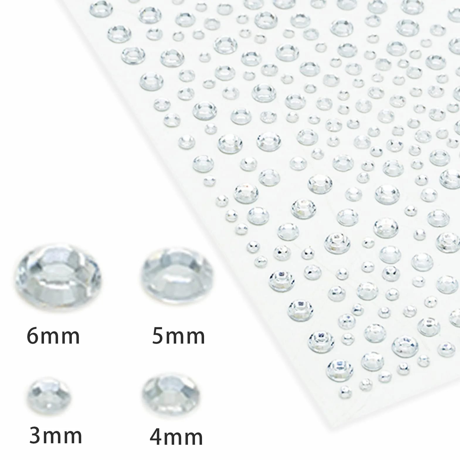 4 Fogli 1300 Pezzi Adesivi Strass, Autoadesivo Cristallo Strass Adesivo Telefono PC Decorazione Fai da Te Adesivi Acrilico Brillantini Glitter Gemme Rotondo di Perline