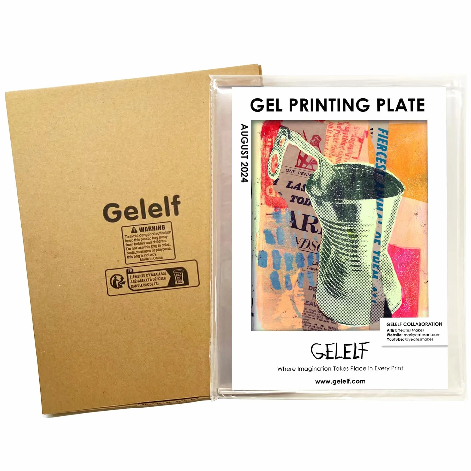 Piastre in gel di nuova generazione per la stampa, piastra di stampa formula aggiornata per stampa in gel, piastra in gel A4 per kit monoprinting gel, forniture artistiche per stampa, senza