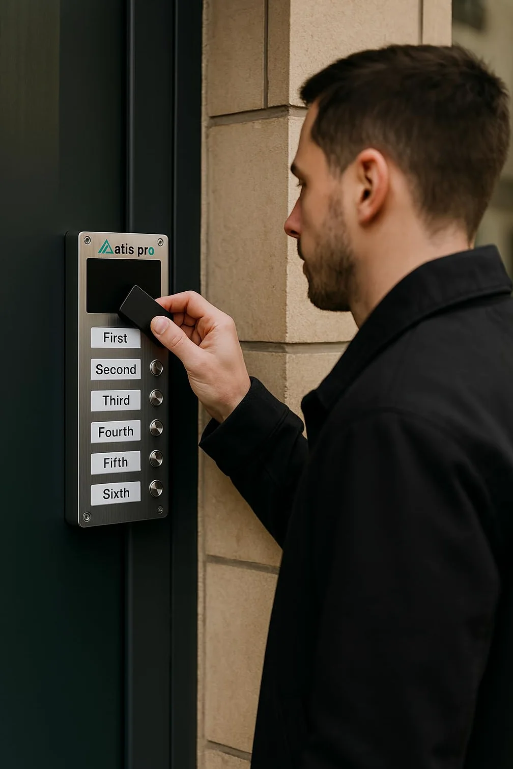 Kit citofono audio 2 fili per 6 appartamenti – Citofono collettivo antivandalo con lettore RFID – Kit completo con alimentatore e cornetti – Installazione da incasso o a parete – Facile da installare
