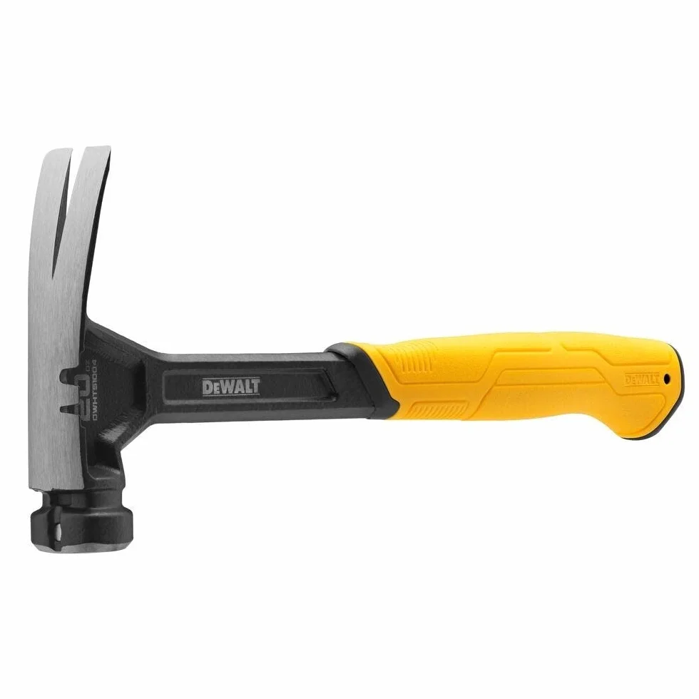 DeWALT Martello da carpentiere con testa liscia, 567 g, struttura in acciaio trattato termicamente, manico in acciaio trattato termicamente, durabilità, distribuzione ottimale del peso, fornisce