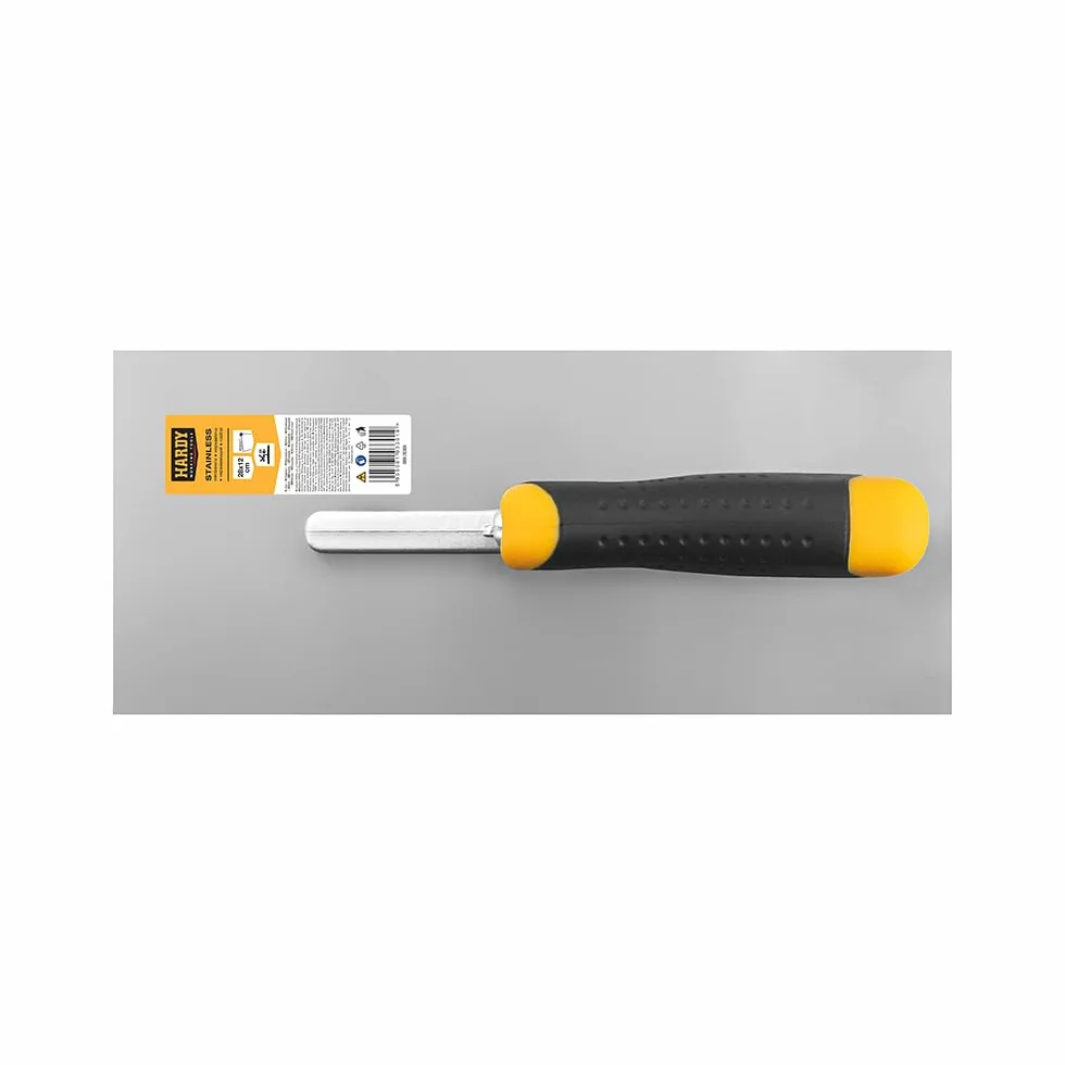 Hardy Working Tools – Frattazzo Liscio 12 x 28 cm con Manico Bimateriale 2K, Serie 28 – Frattazzo per Lisciare Intonaci, Colle, Gessi e Stucchi