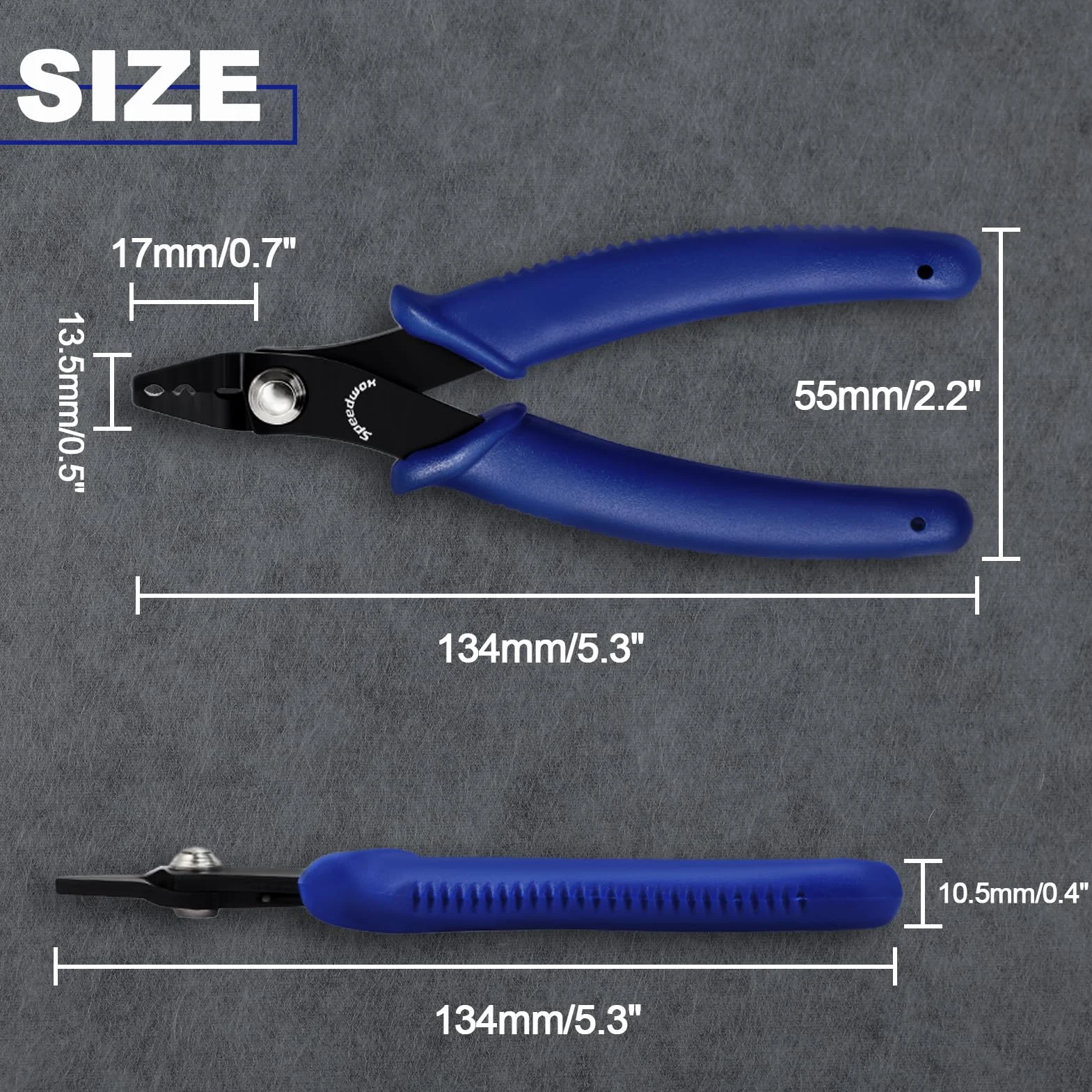 SPEEDWOX Pinza crimpatrice per perline Strumento per la creazione di gioielli da 5 pollici Mini pinze di precisione standard con testa dritta a molla multiuso gioielli fai da te perline Hobby