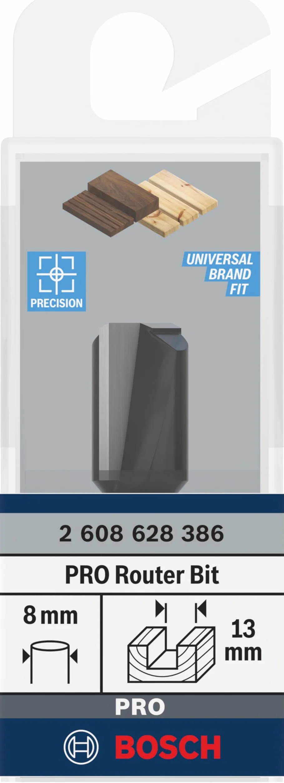 Bosch Professional Fresa Standard ranurar 2 filos:8x13x20mm
