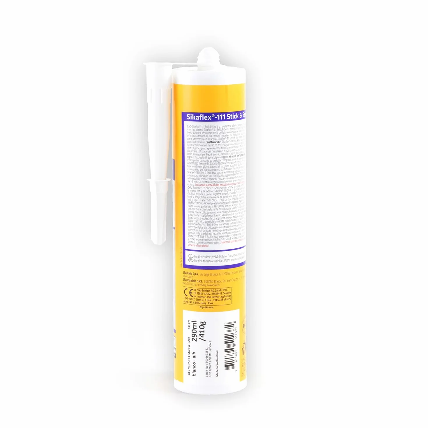 SIKA - Sigillante adesivo multiuso - Sikaflex-111 Stick & Seal, Grigio - Ideale per esterni, resistente e flessibile - La soluzione pronta all'uso per ogni fissaggio - 290ml