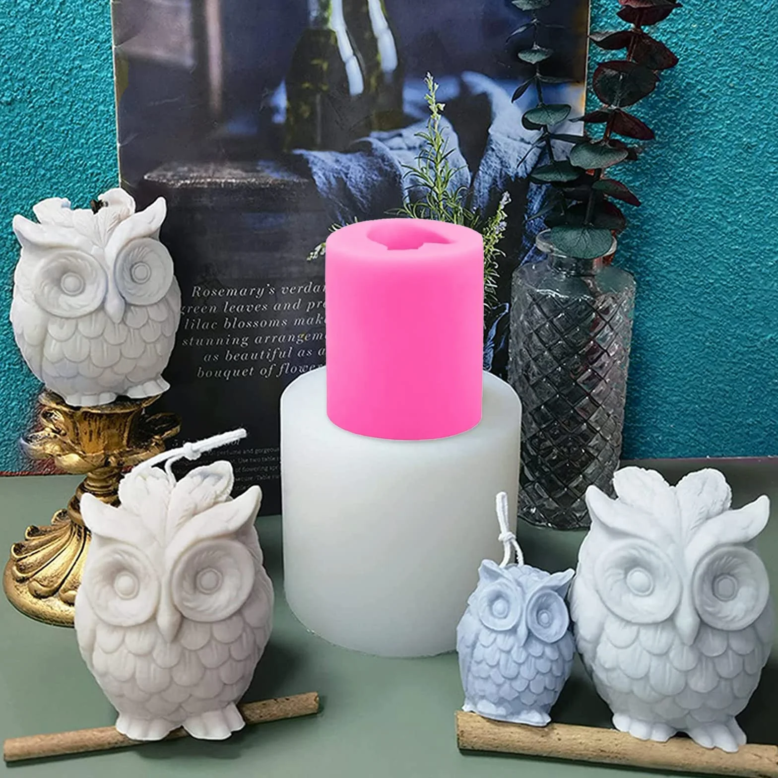2 Pezzi Stampo Silicone Animali Forma Unica Aromaterapia Candela Che Fa Muffa Arredamento Controsoffitto Decorazione Regali Unici per la Casa