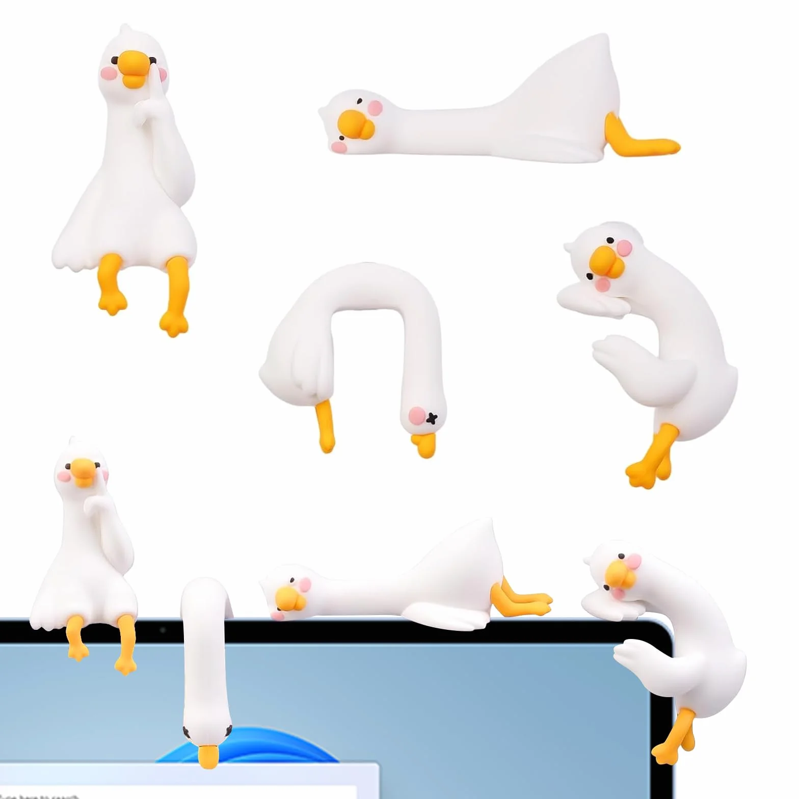 Mini statuette d'oca per ufficio, decorazione da scrivania, gadget divertenti, regali per colleghi