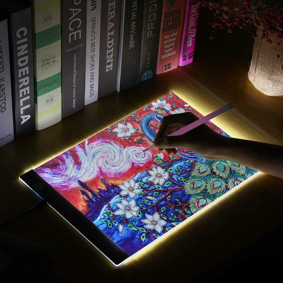 INSANYJ Tavoletta Luminosa, Light Box A4 LED Light Pad di Disegno con Cavo USB，Ultrasottile Lavagna Luminosa per disegnare Gli Artisti, Disegno, Animazione, Abbozzare, Progettazione (3-Level)