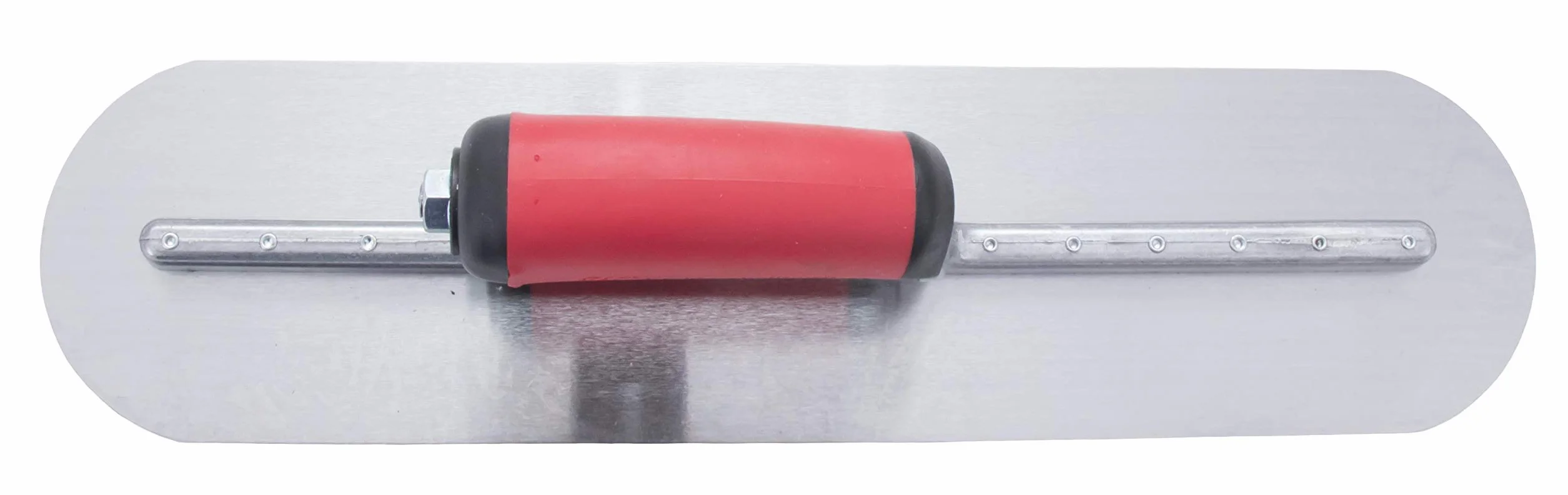 Frattazzo lisciante Marshalltown completamente arrotondato con impugnatura in acciaio a presa morbida, utensile per stuccatori, dimensioni della frattazzo: 406x102 mm