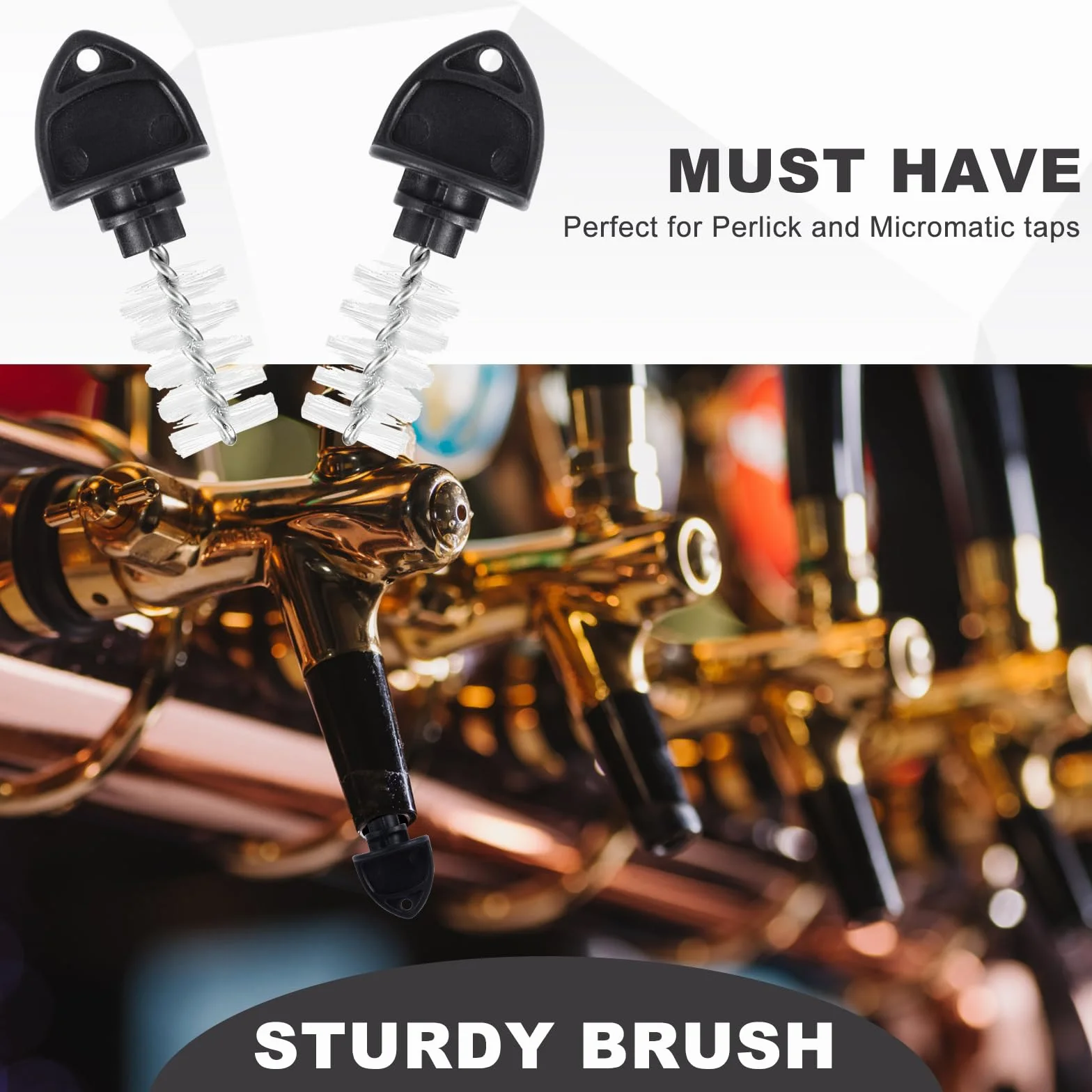 10 Pz Beer Tap Plug Brushes, Tappi di Plastica per la Pulizia dei Rubinetti della Birra Spazzole per la Pulizia dei Rubinetti della Birra alla Spina (Nero)