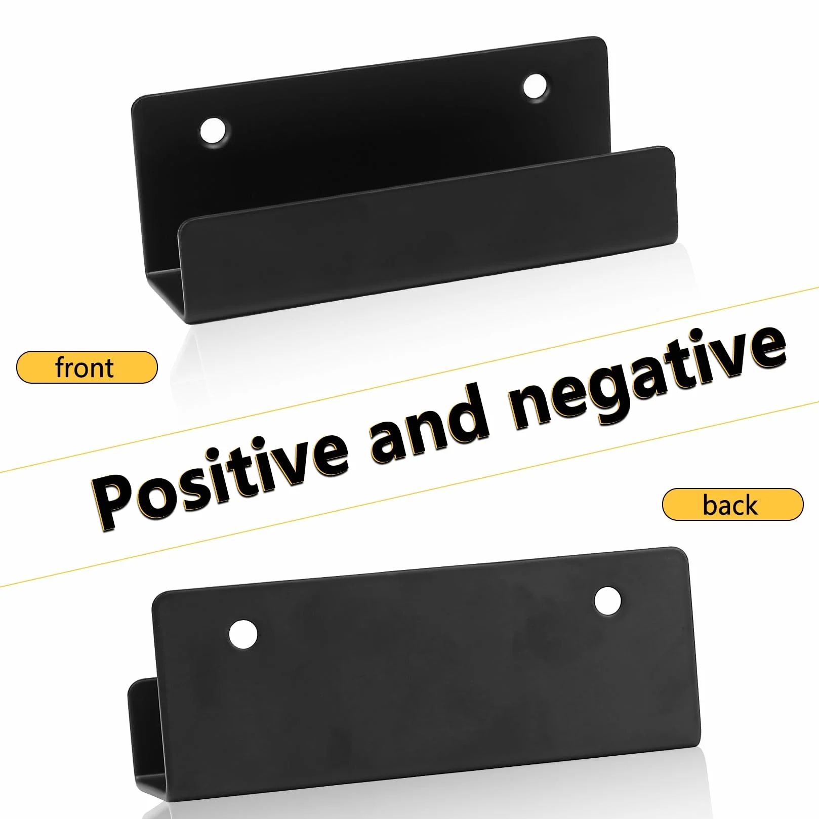 Ganci Pesanti, 2 pezzi Staffe a U, Ganci da Muro, Staffe di 125mm per piastrelle di ceramica, Supporti per attrezzi da parete in metallo per cucina, bagno, garage