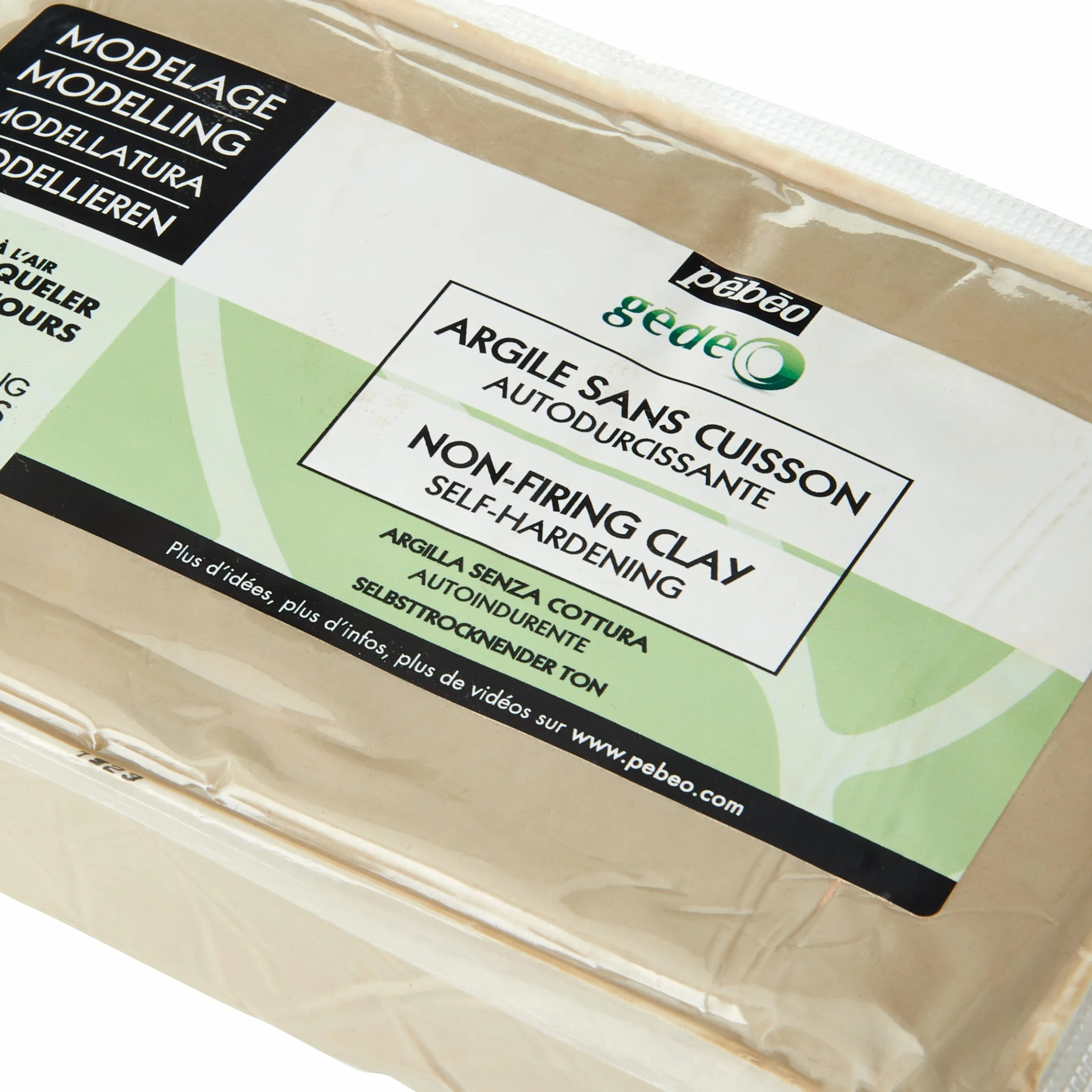 Pébéo Gédéo Argilla Bianca Senza Cottura 1,5 kg – Argilla Autoindurente Pronta all’Uso – Modellazione, Scultura e Ceramica – Asciugatura all’Aria
