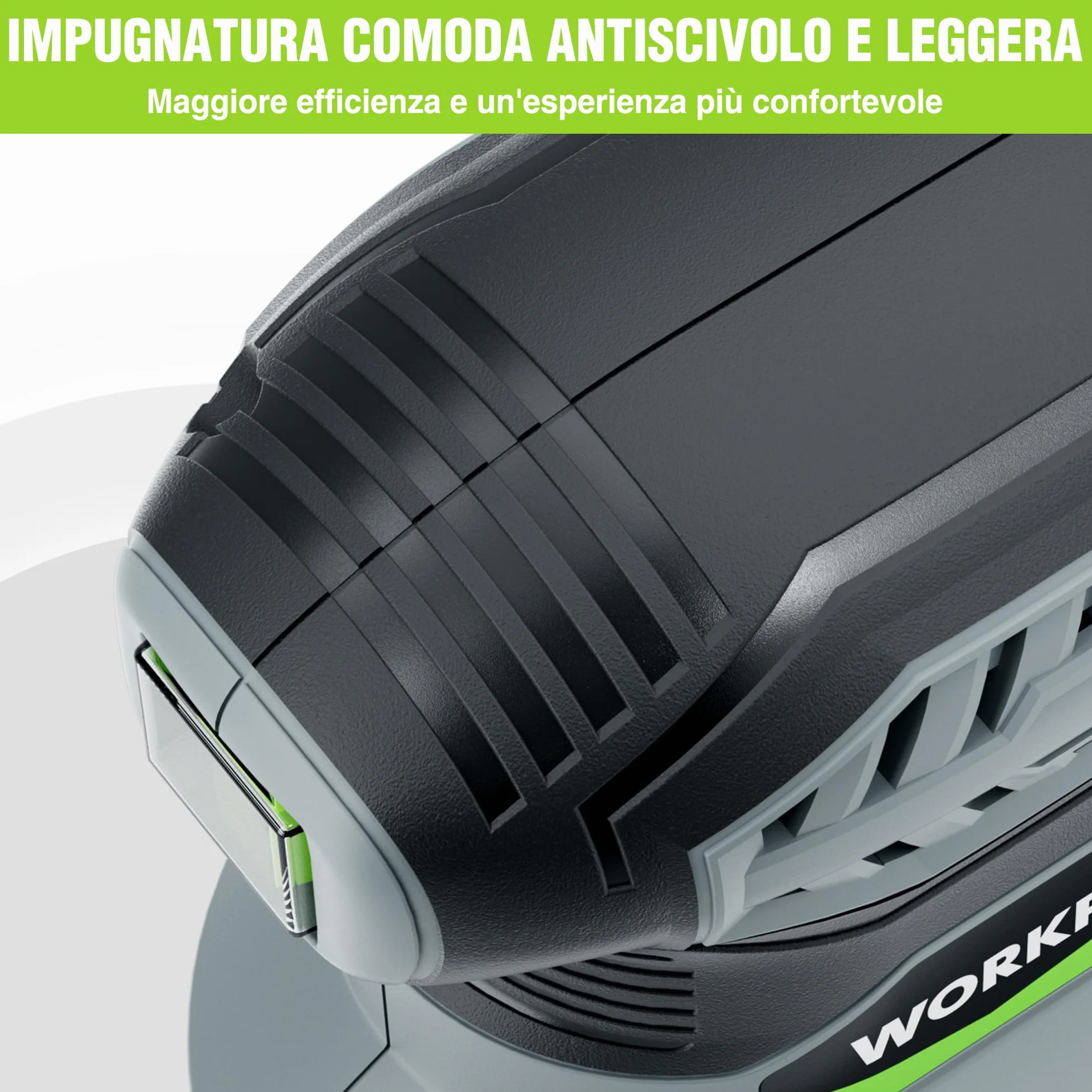 WORKPRO Levigatrice Delta 130W 13.000 giri/min con aspirazione polvere 20 fogli abrasivi